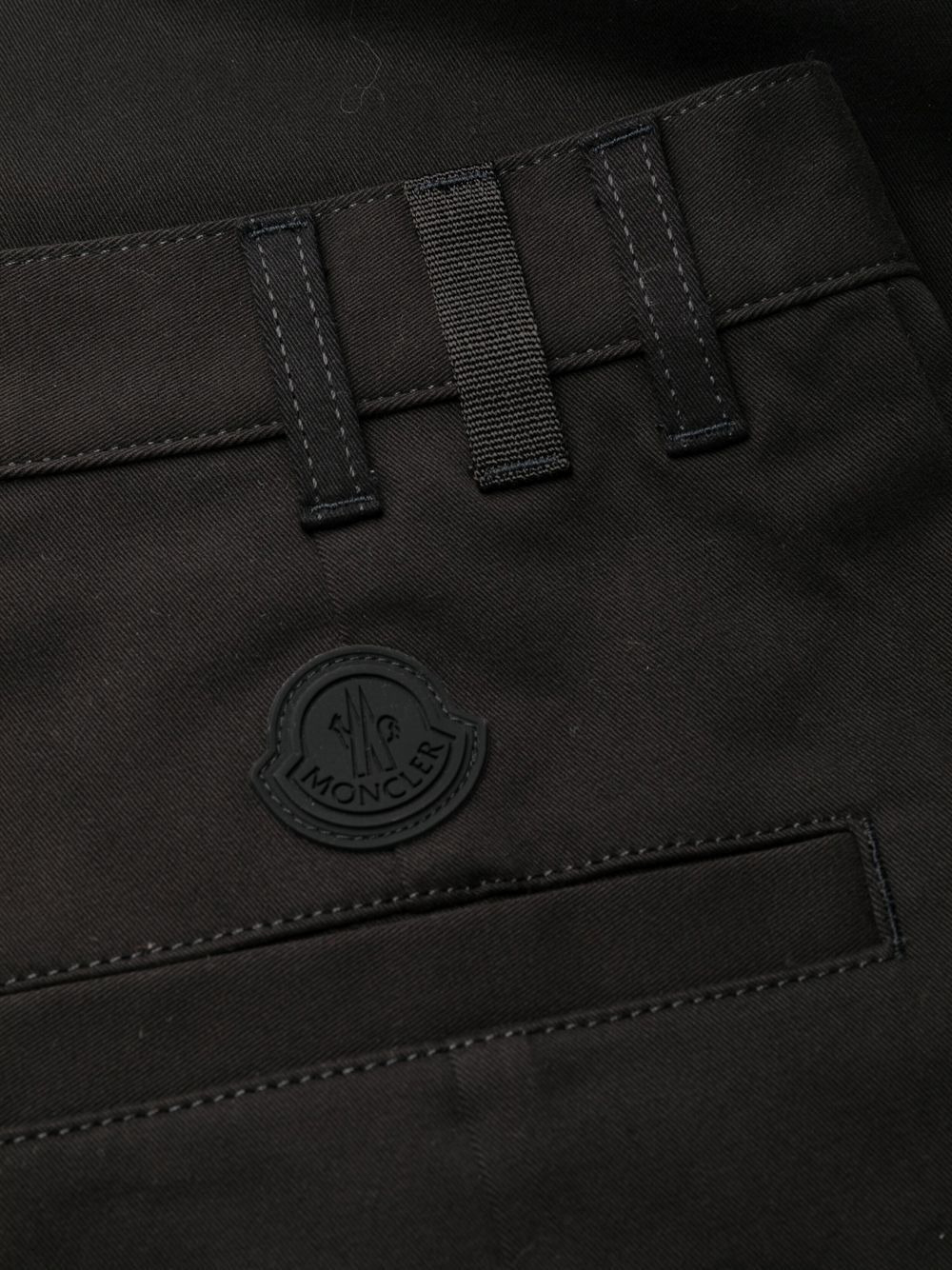 logo-patch straight-leg trousers - 7