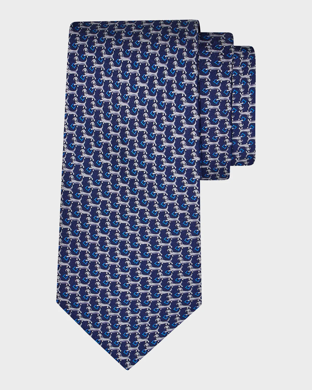 Men's Dachshund Silk and Wool Tie - 1