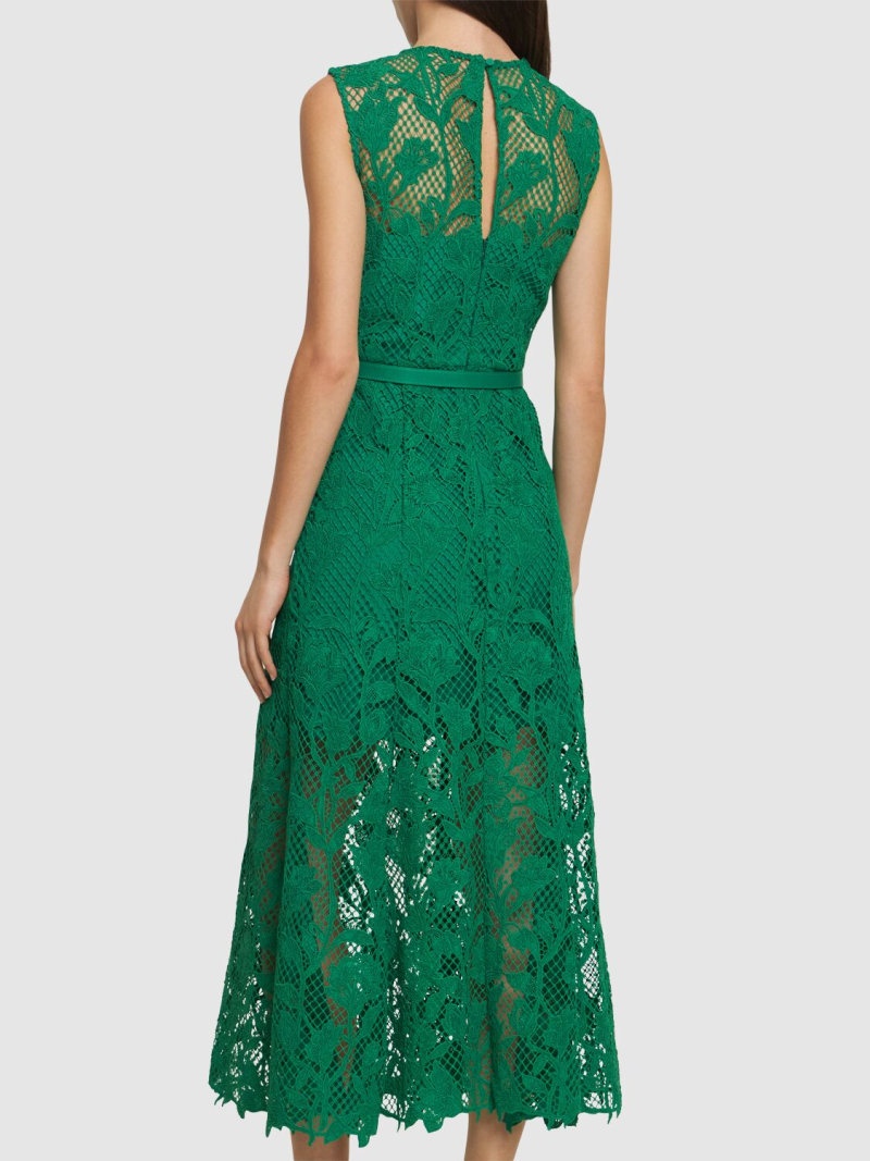 Lace sleeveless midi dress - 3