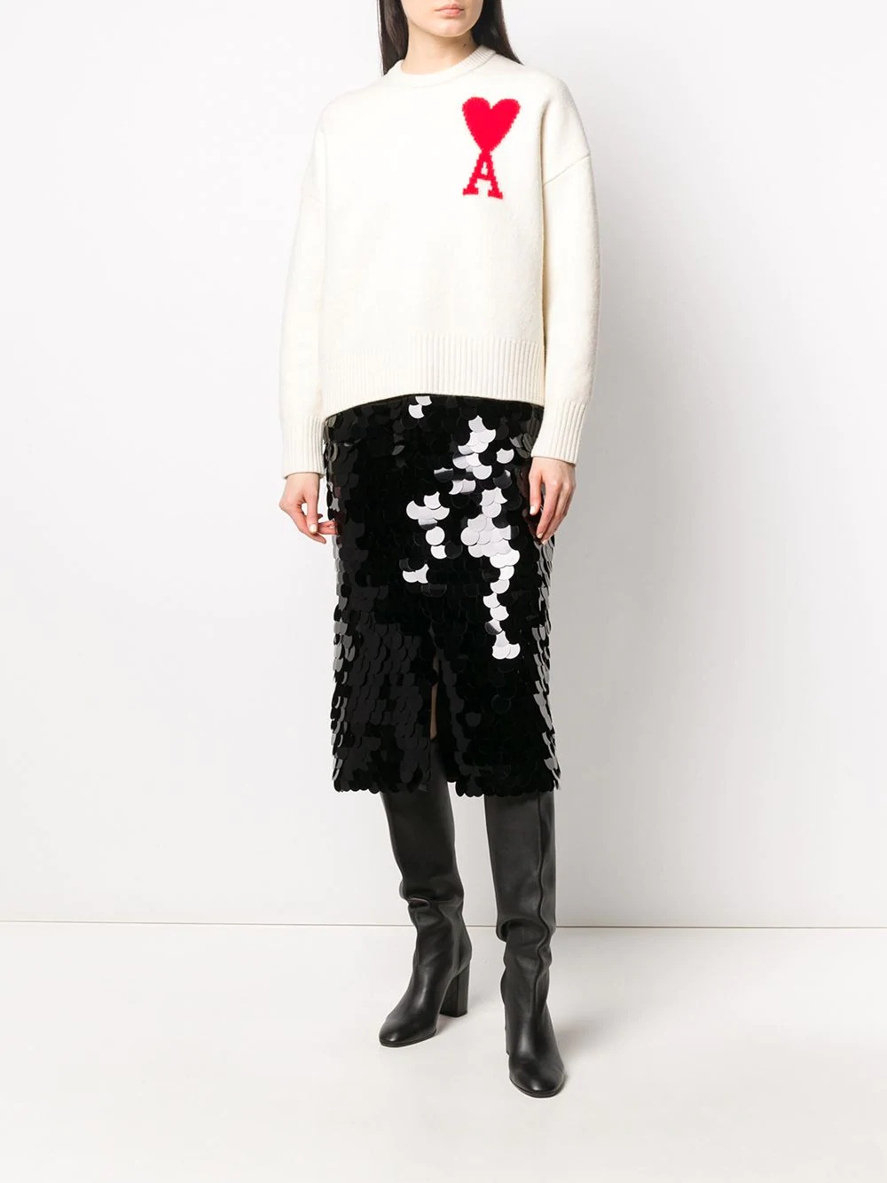 Ami de Coeur embroidered jumper - 2