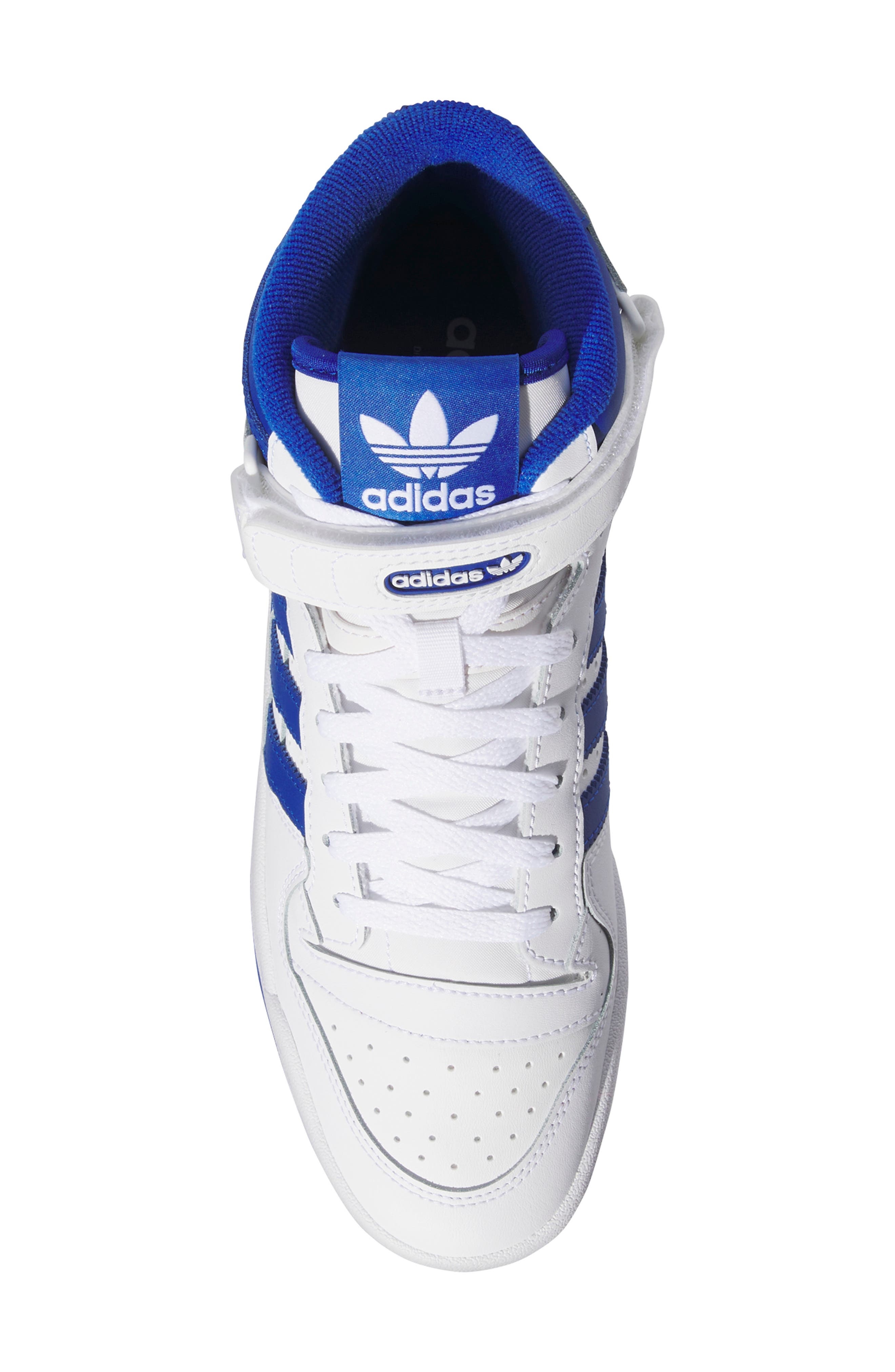 adidas Forum Mid Sneaker in White/Team Royal Blue/White at Nordstrom - 4