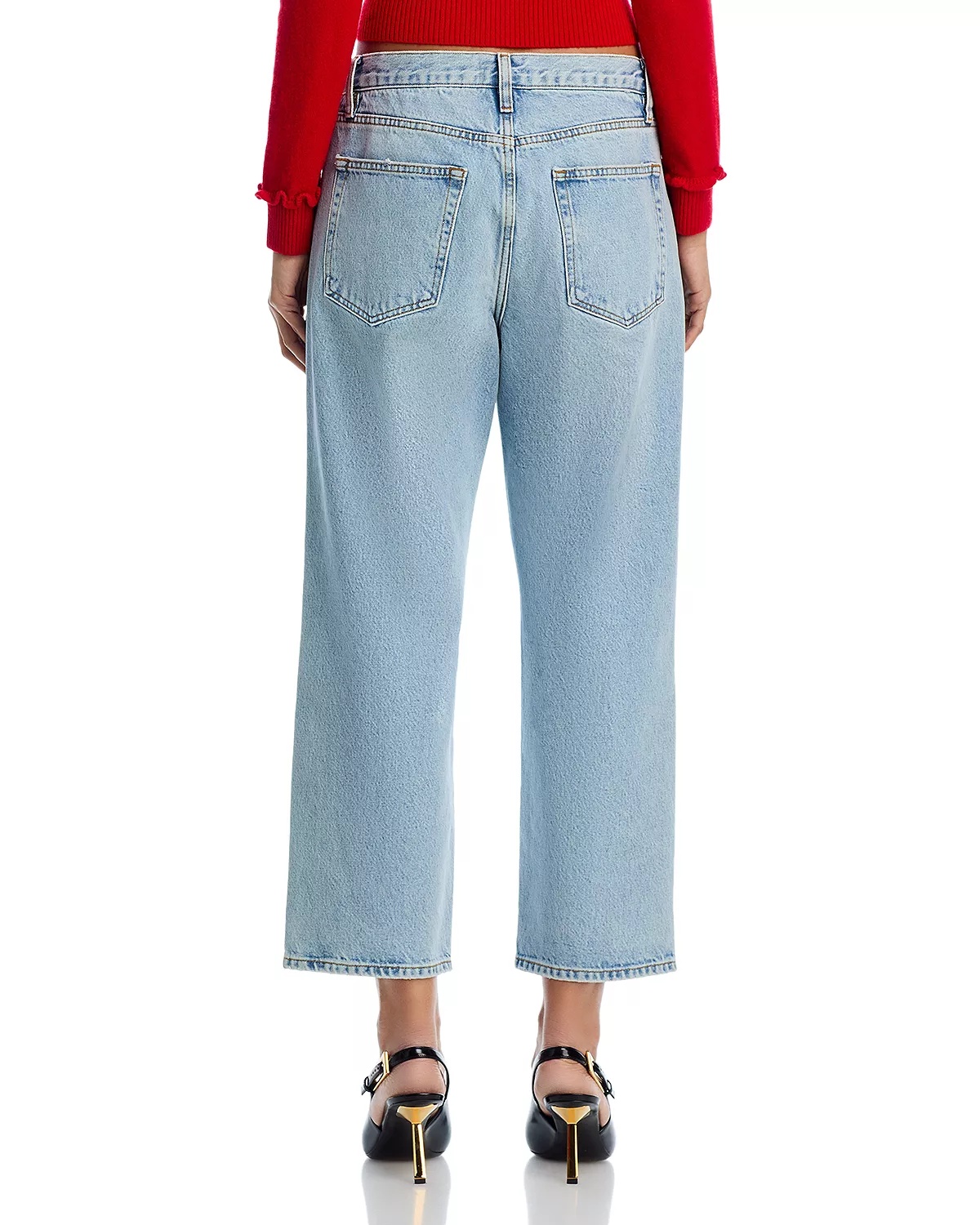 The Hang High Rise Ankle Straight Jeans in Johanna - 3