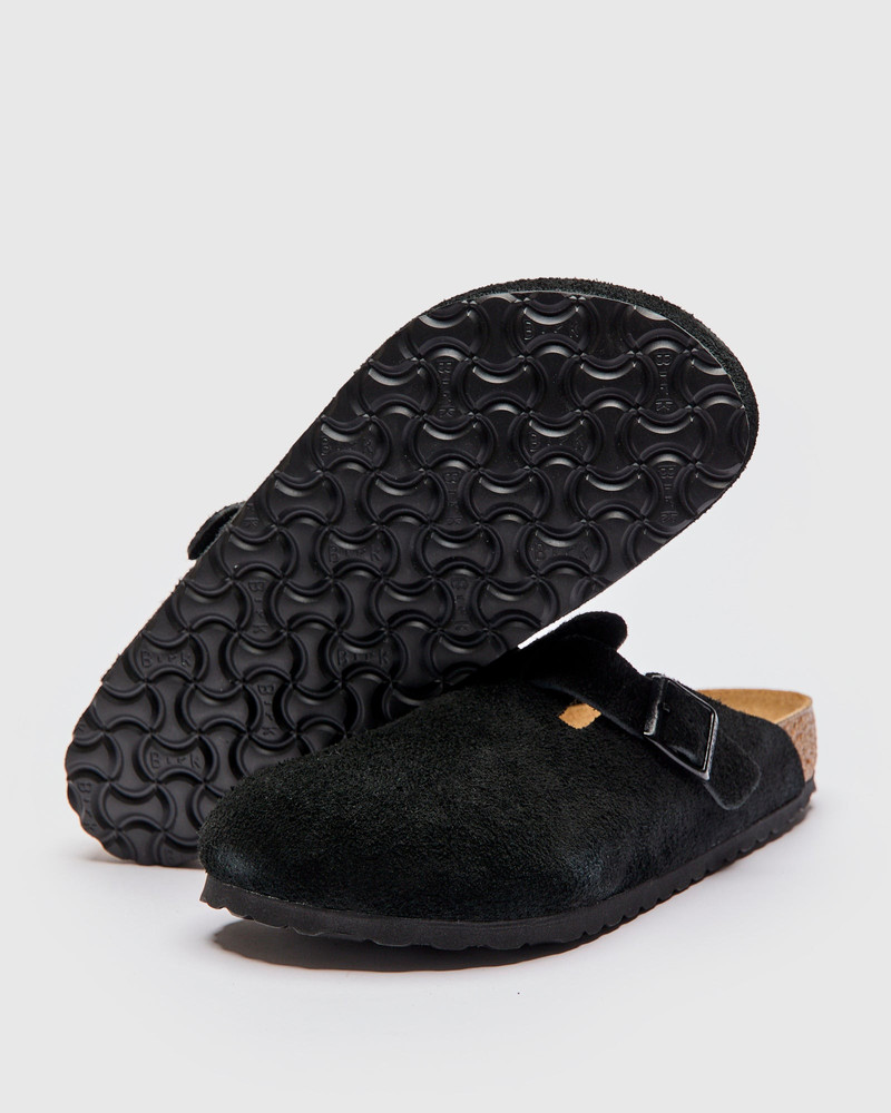 BIRKENSTOCK Boston Clog in Black Suede SFB outlook