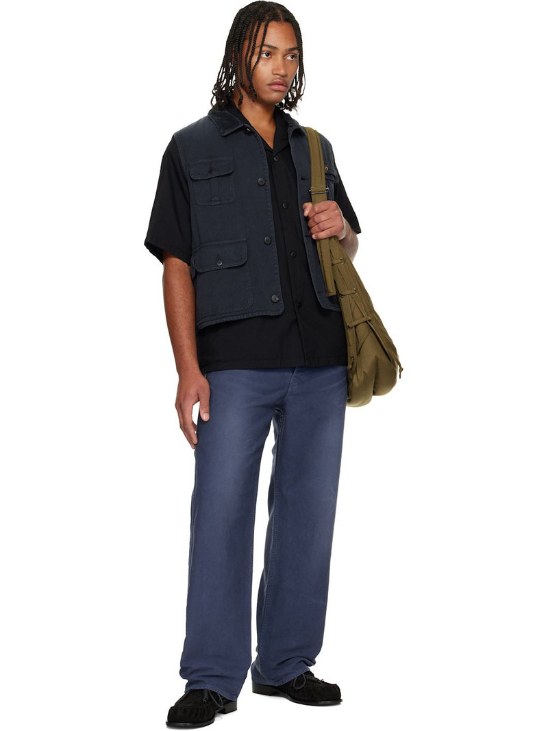 visvim Black Matto Hunting Denim Vest outlook