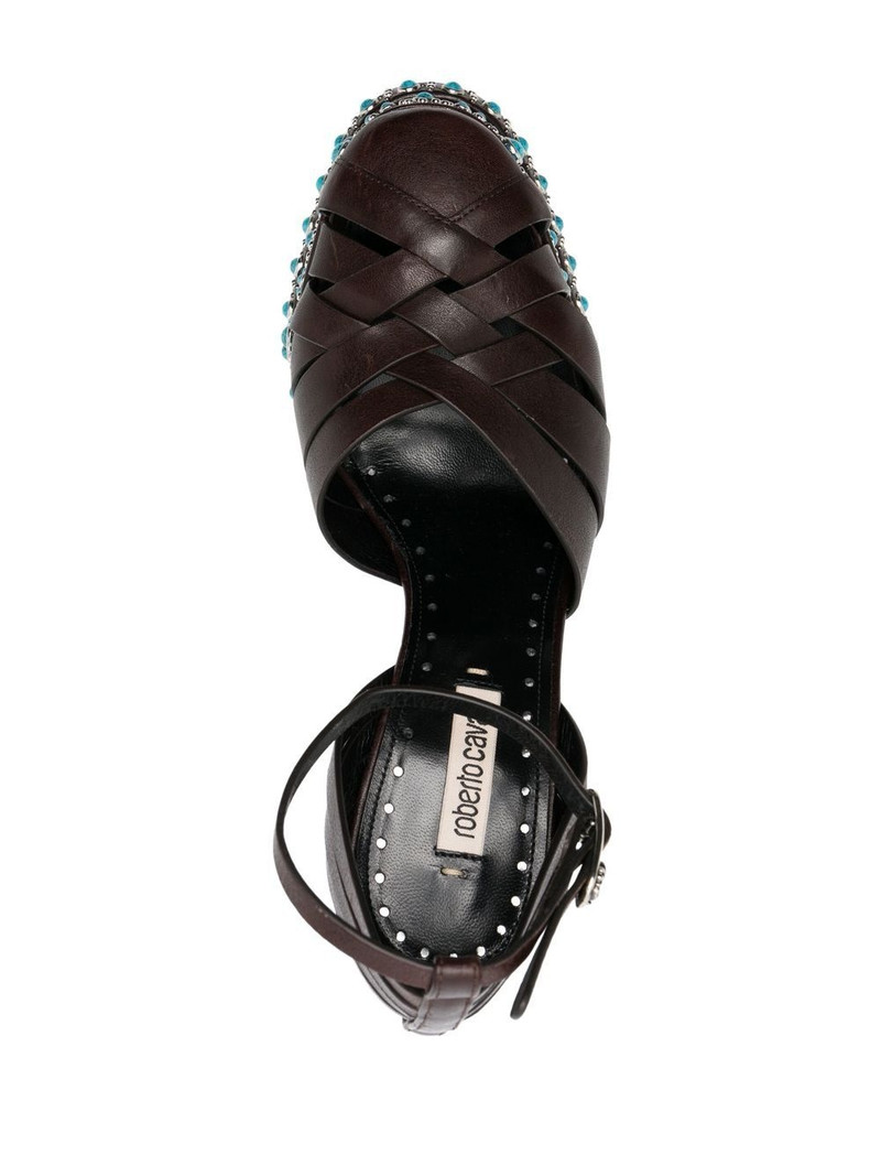 caged leather platform sandals 4