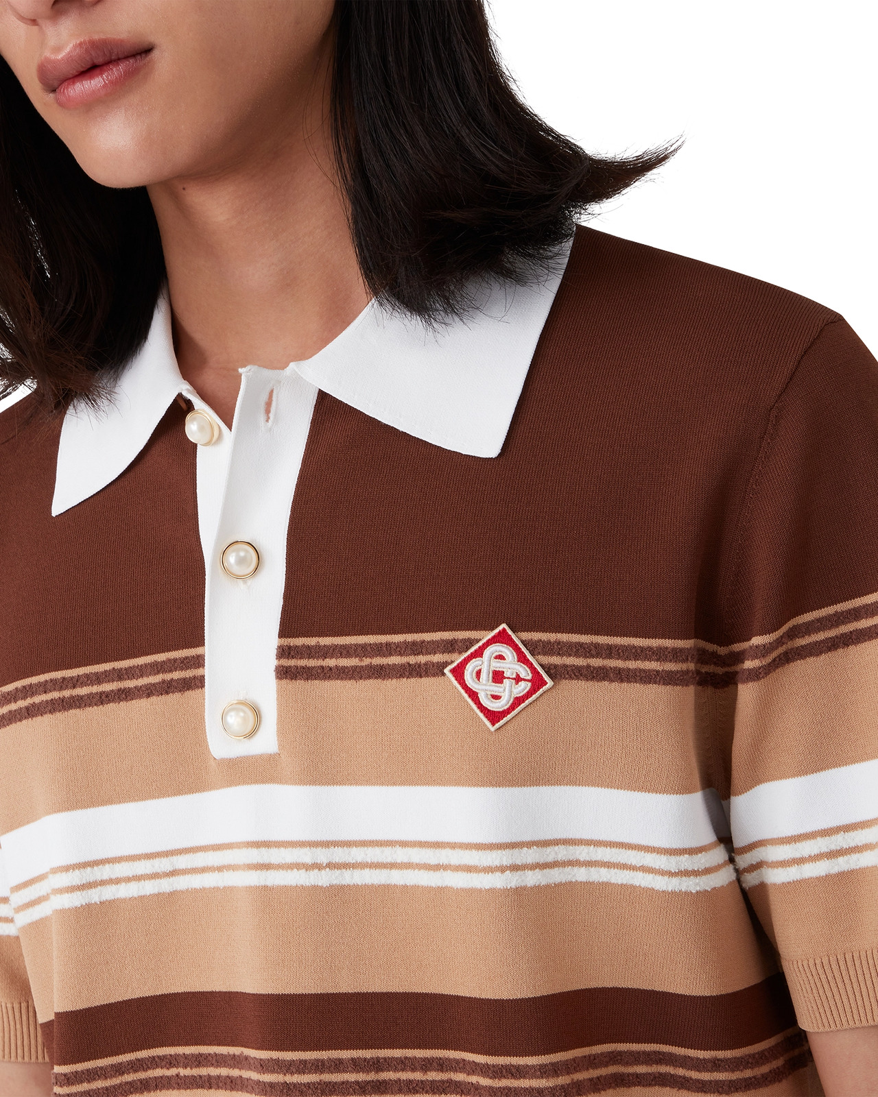 Chicano Stripe Polo Shirt | Casablanca Paris - 5