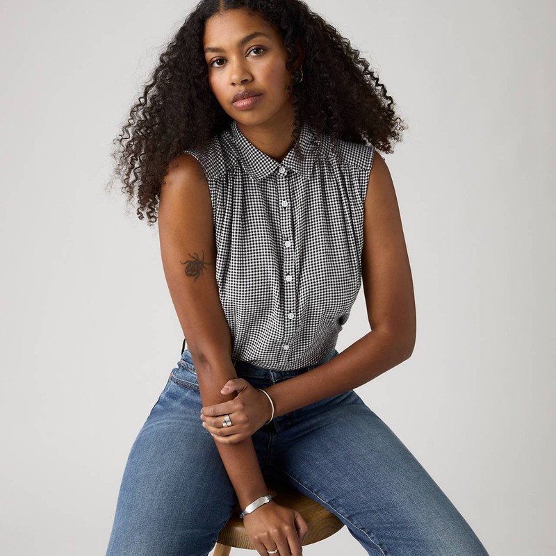 Levi's LONDYN SHORT-SLEEVE POPOVER TOP outlook