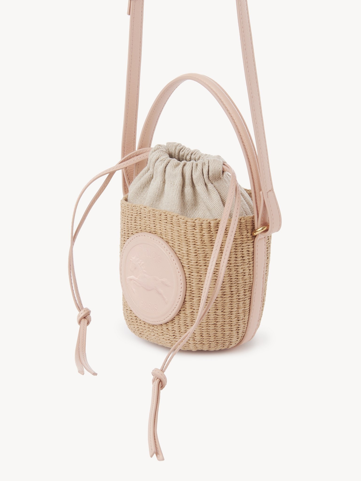 MINI HORSE MEDAL BASKET IN NATURAL FIBERS - 3
