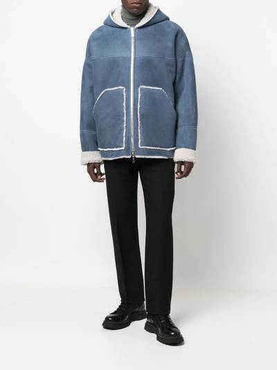 DSQUARED2 shearling-lined hooded jacket outlook