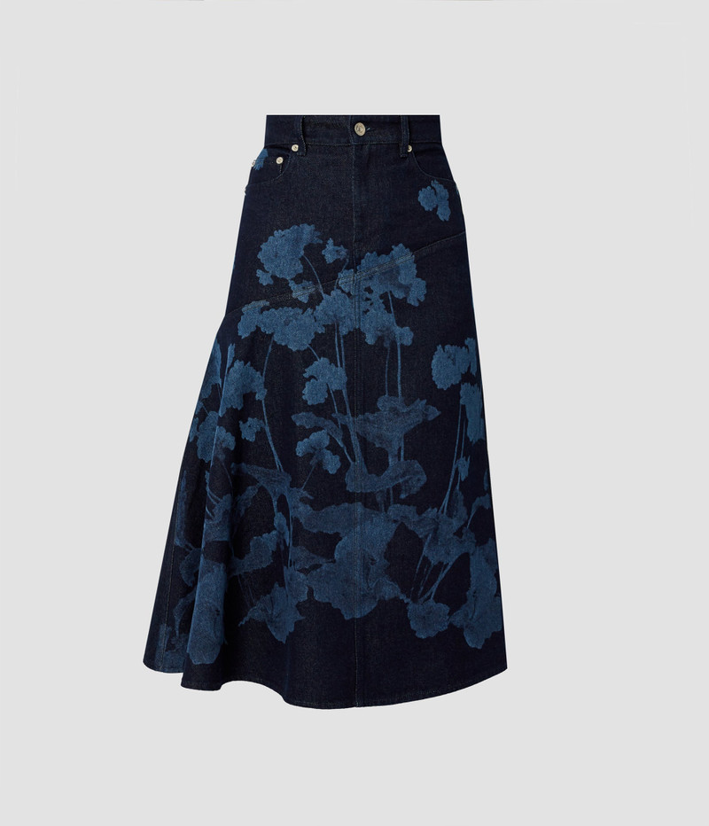 DRAPED MIDI SKIRT - 1