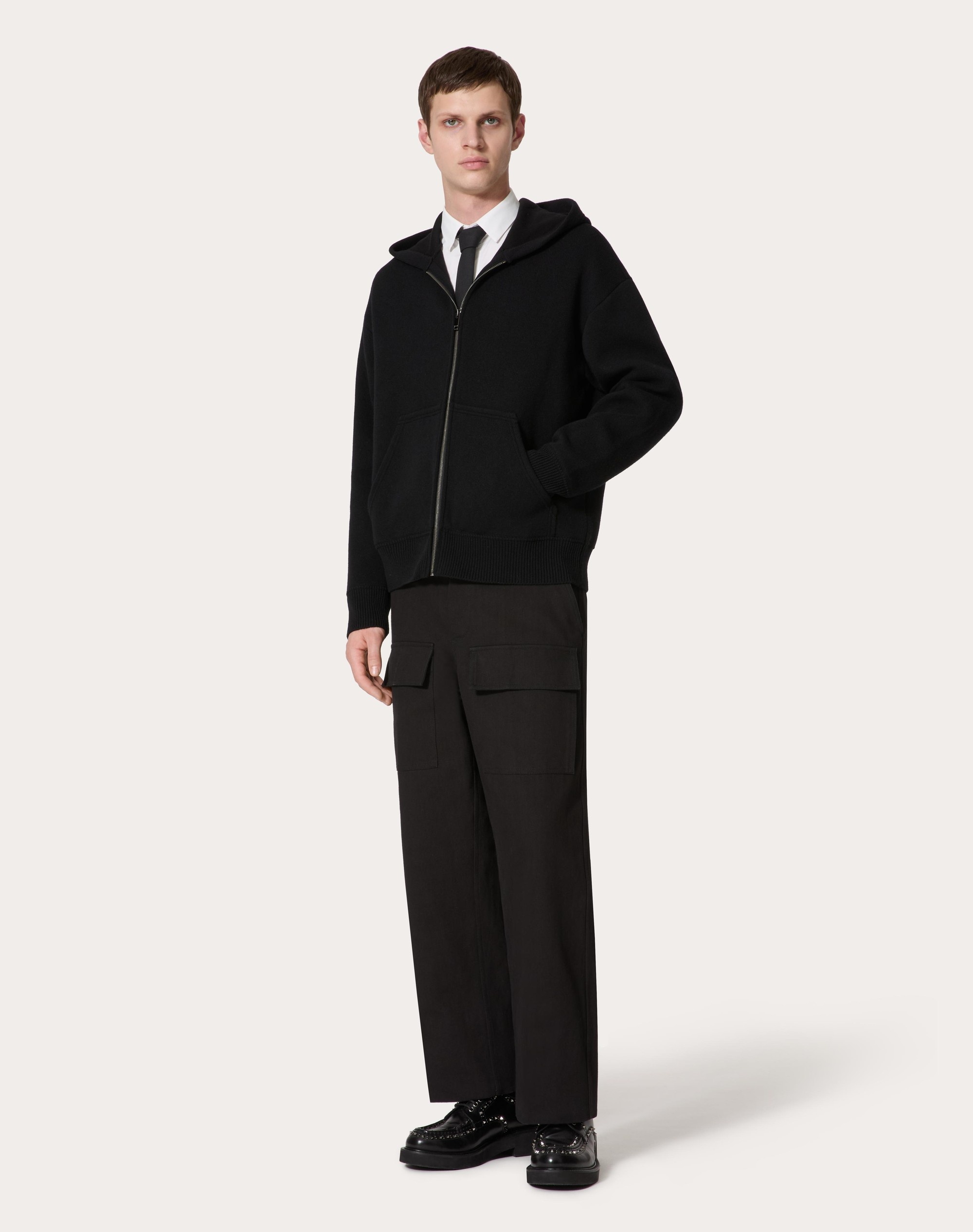 HOODED WOOL SWEATSHIRT - 2