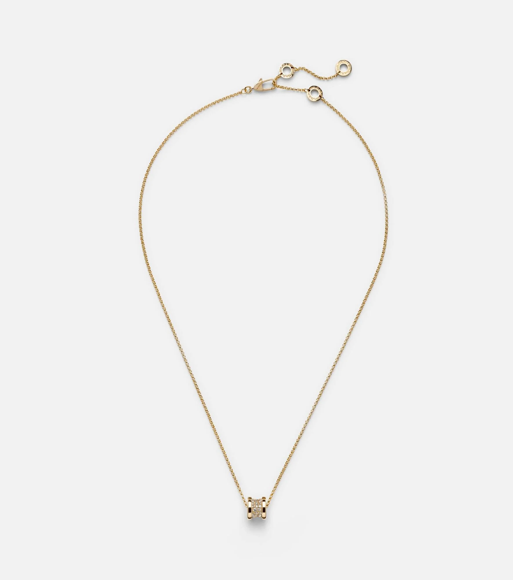 B.zero1 18kt gold pendant necklace with diamonds - 1