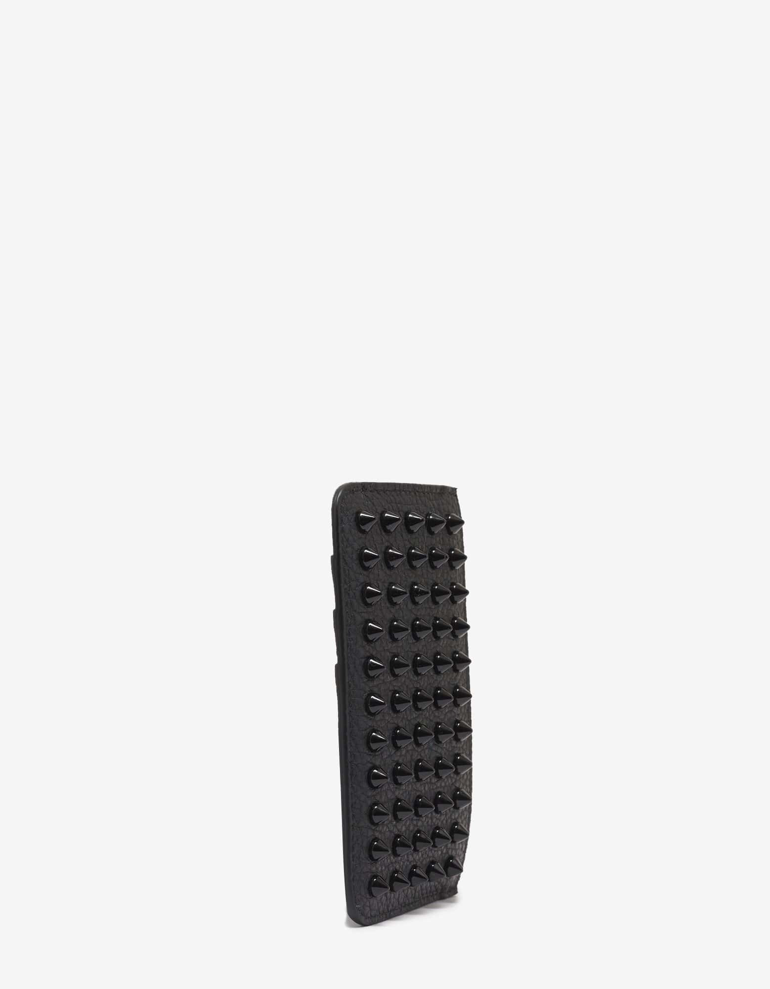 Christian Louboutin Credilou Black Leather Spikes Card Holder - 2