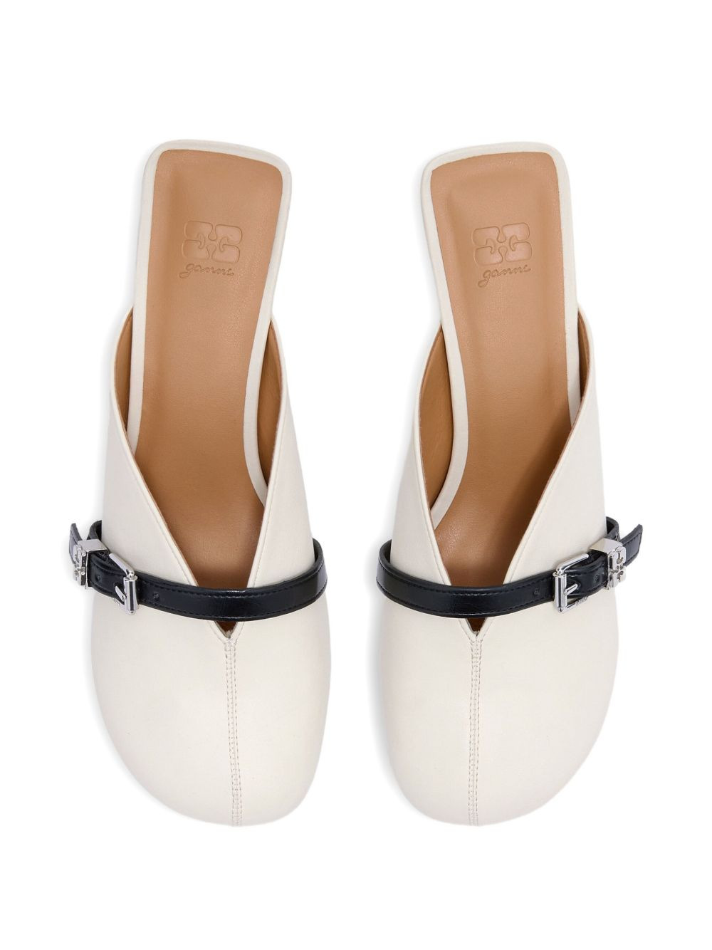 buckle heeled mules - 3