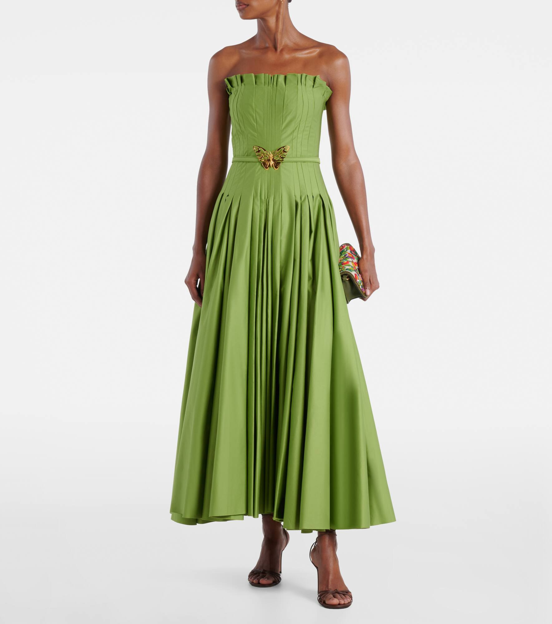 Pleated cotton gown - 2