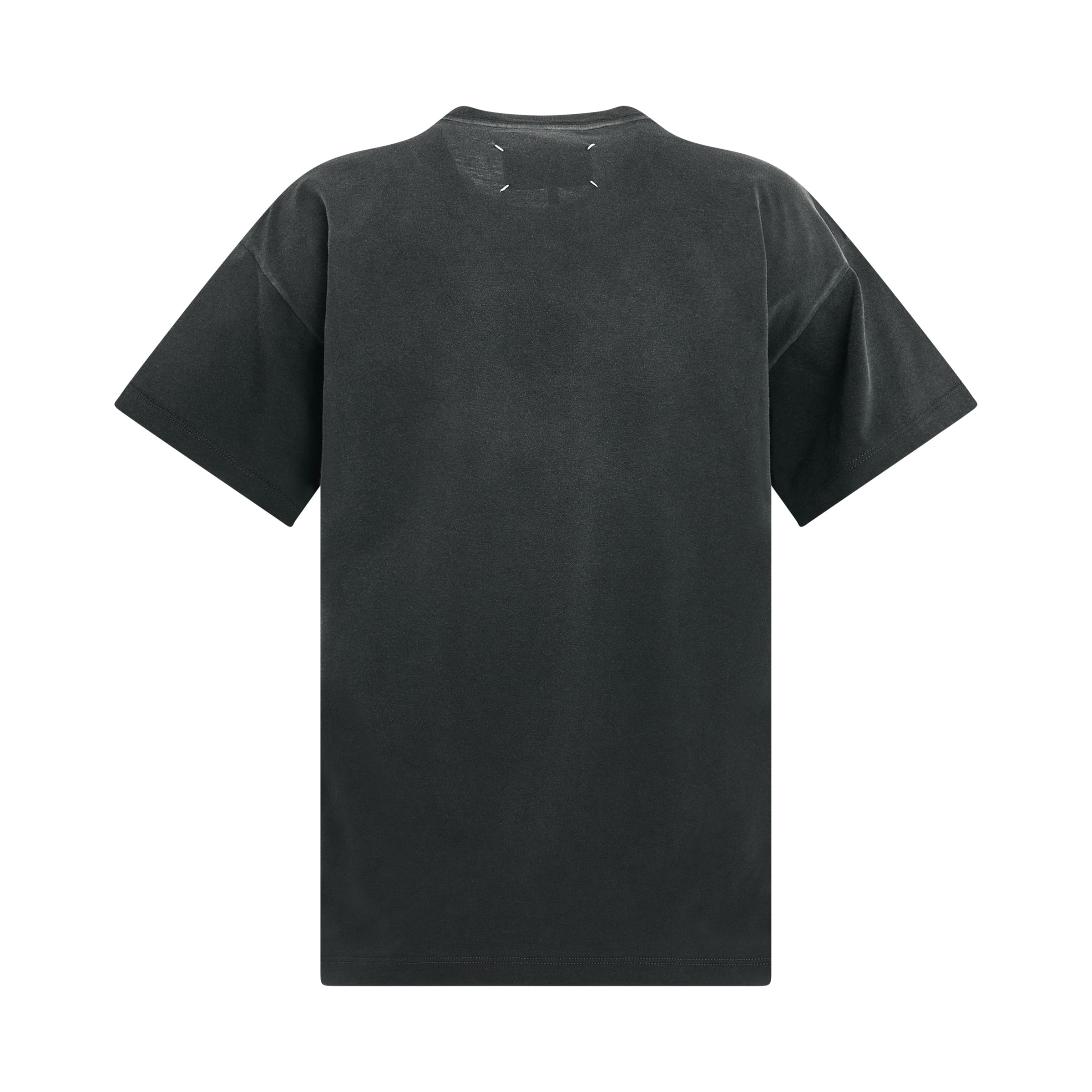 Cotton Jersey Logo T-Shirt in Washed Black - 4