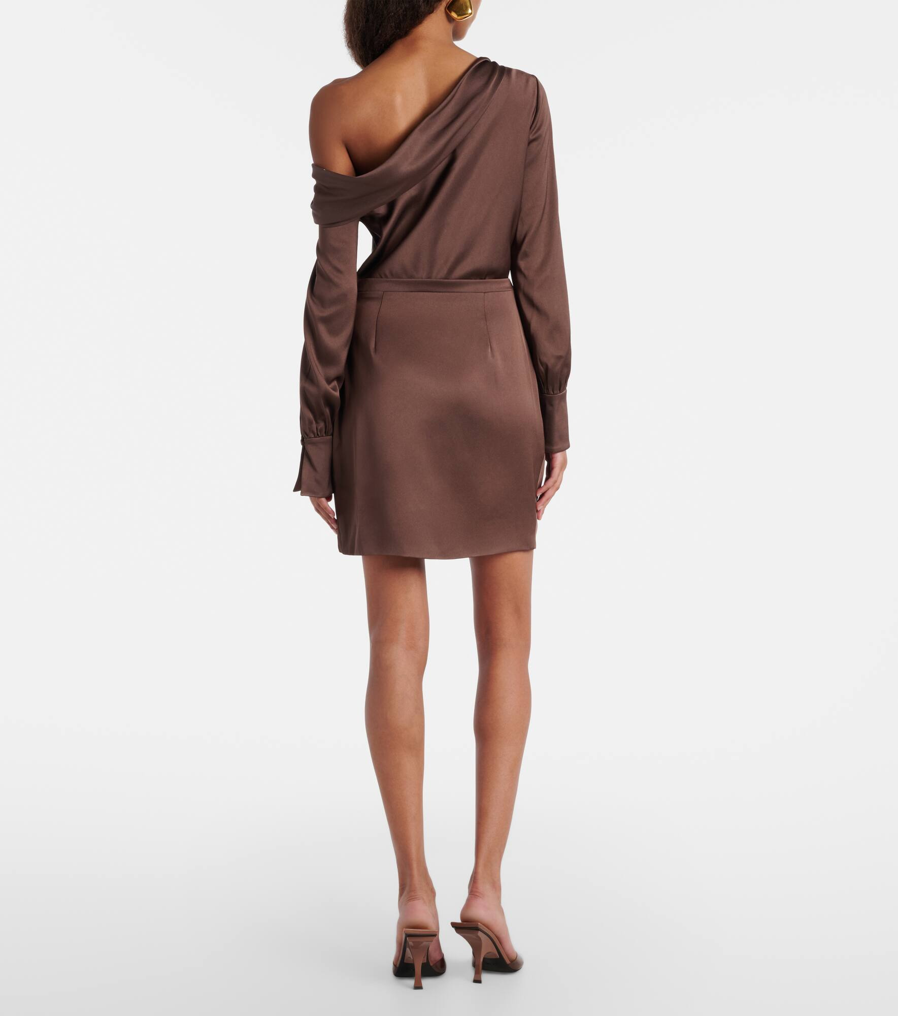 Cameron draped one-shoulder minidress - 3