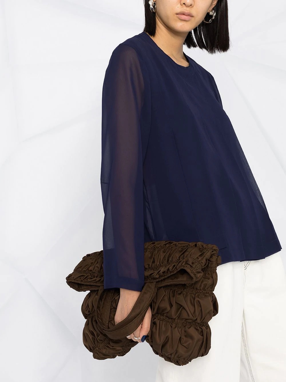 inverted-pleat blouse - 5