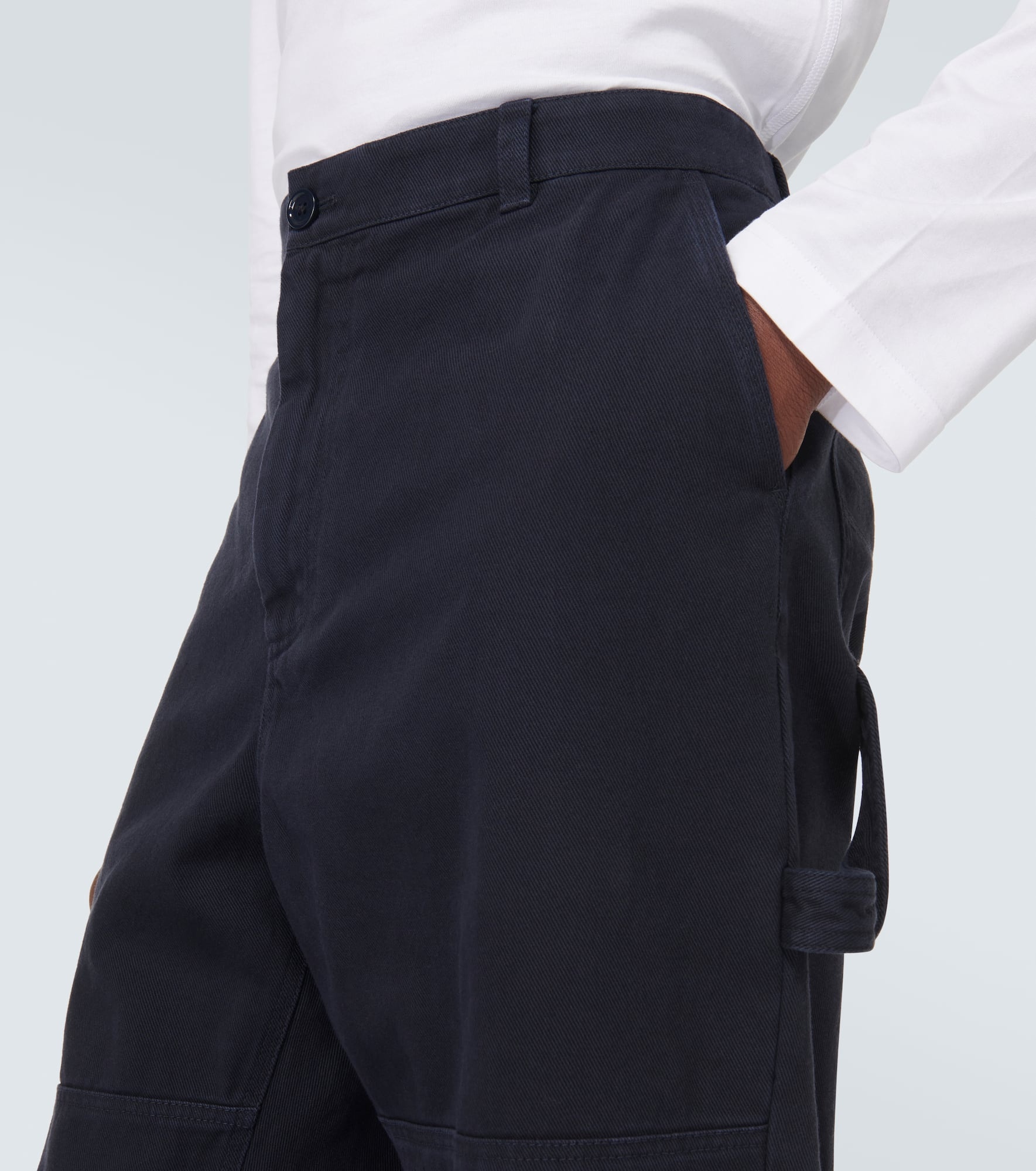 Mid-rise straight cotton pants - 6