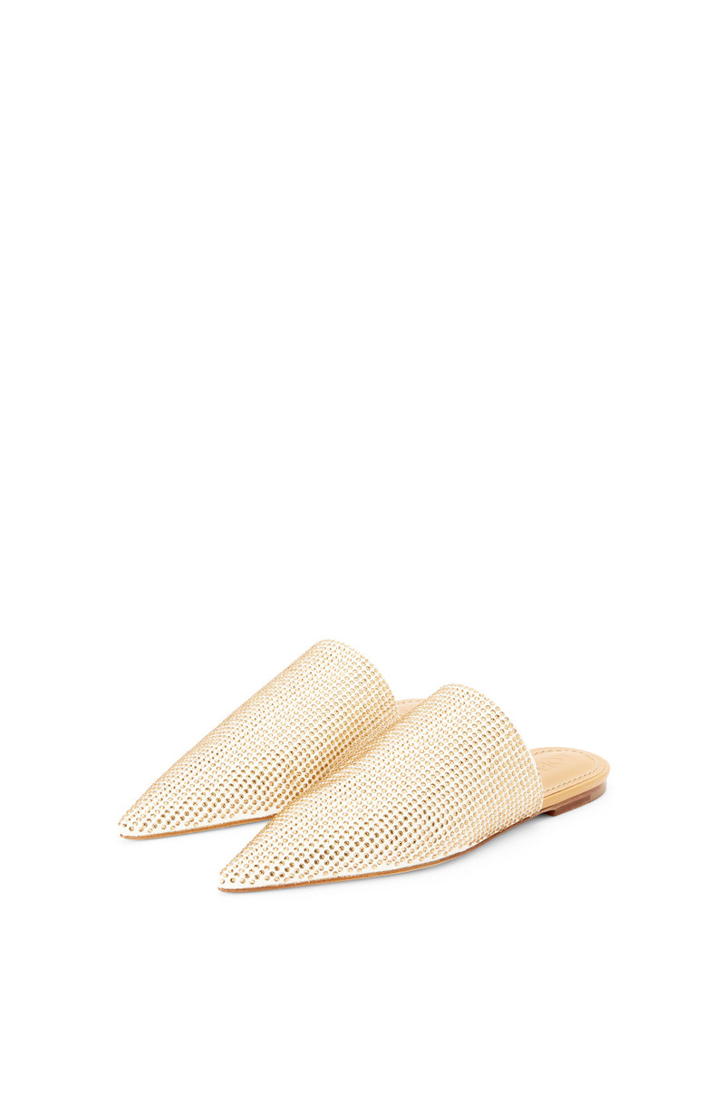 Loewe Pointy slipper in suede and crystal outlook