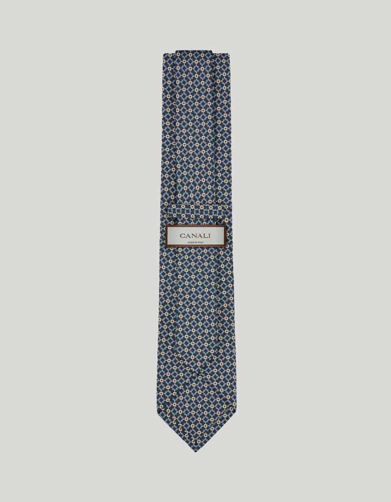 PRINTED SILK TIE, GEOMETRIC PATTERN 3