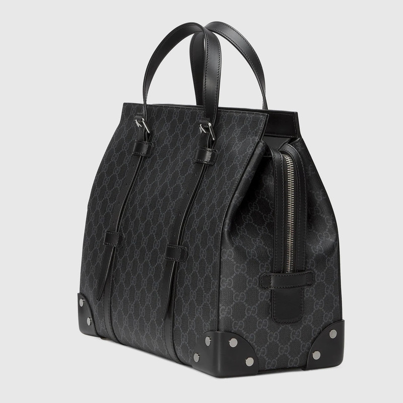 GUCCI GG tote bag with leather details outlook