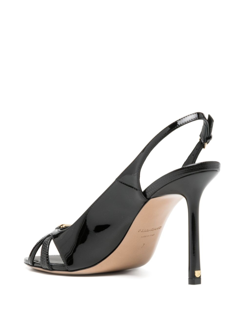 leather 100mm sandals - 3