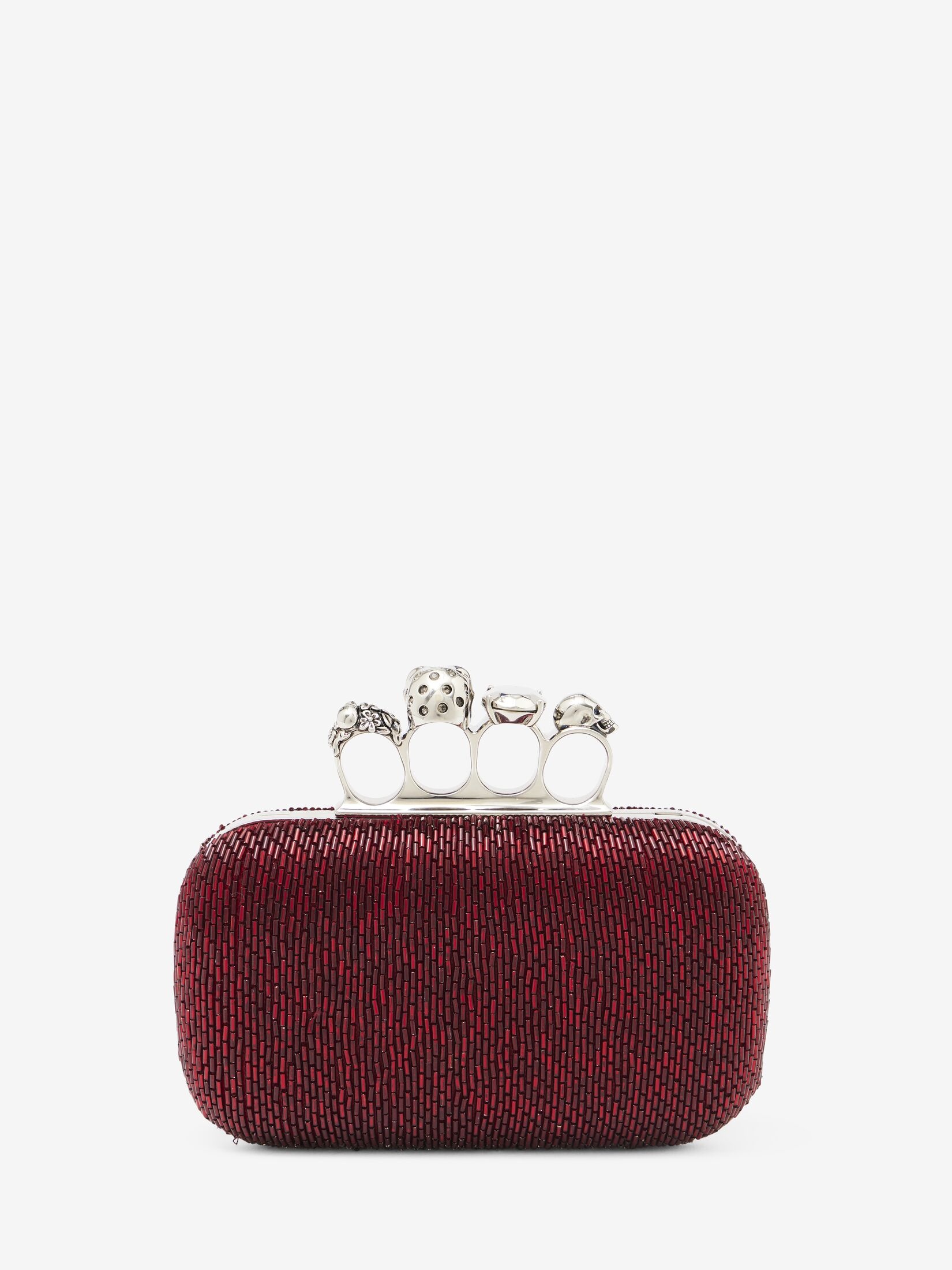 Women's Knuckle Clutch in Red - 3