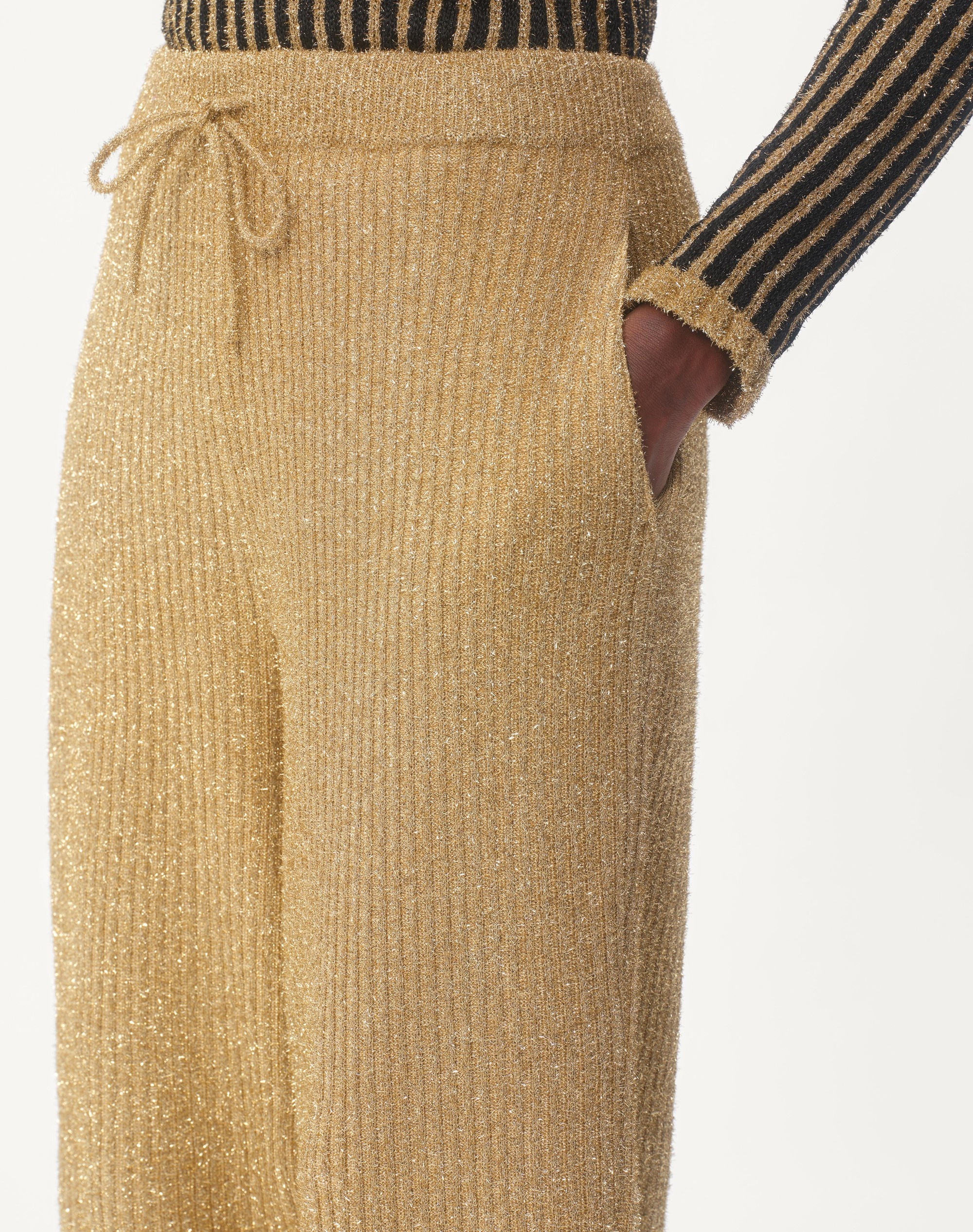 LUREX KNIT PANTS - 4