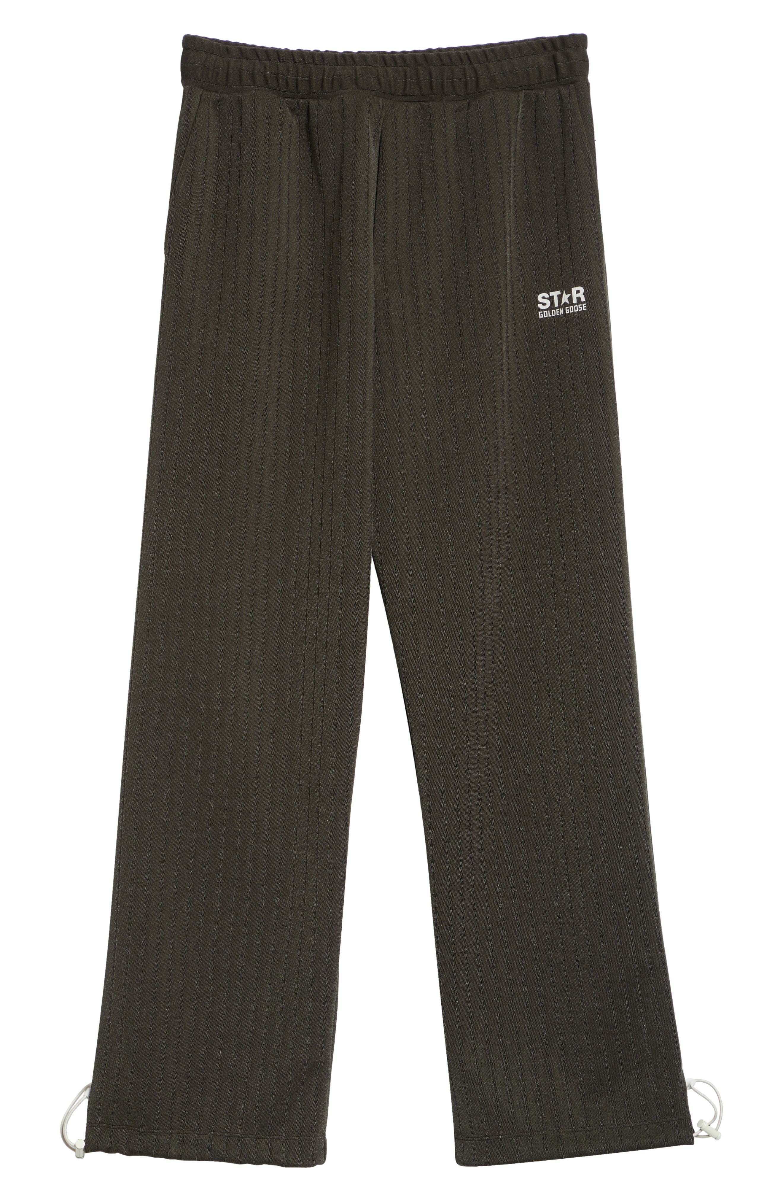 Golden Goose Star Wide Leg Track Pants in Military Green/Papyrus at Nordstrom - 6