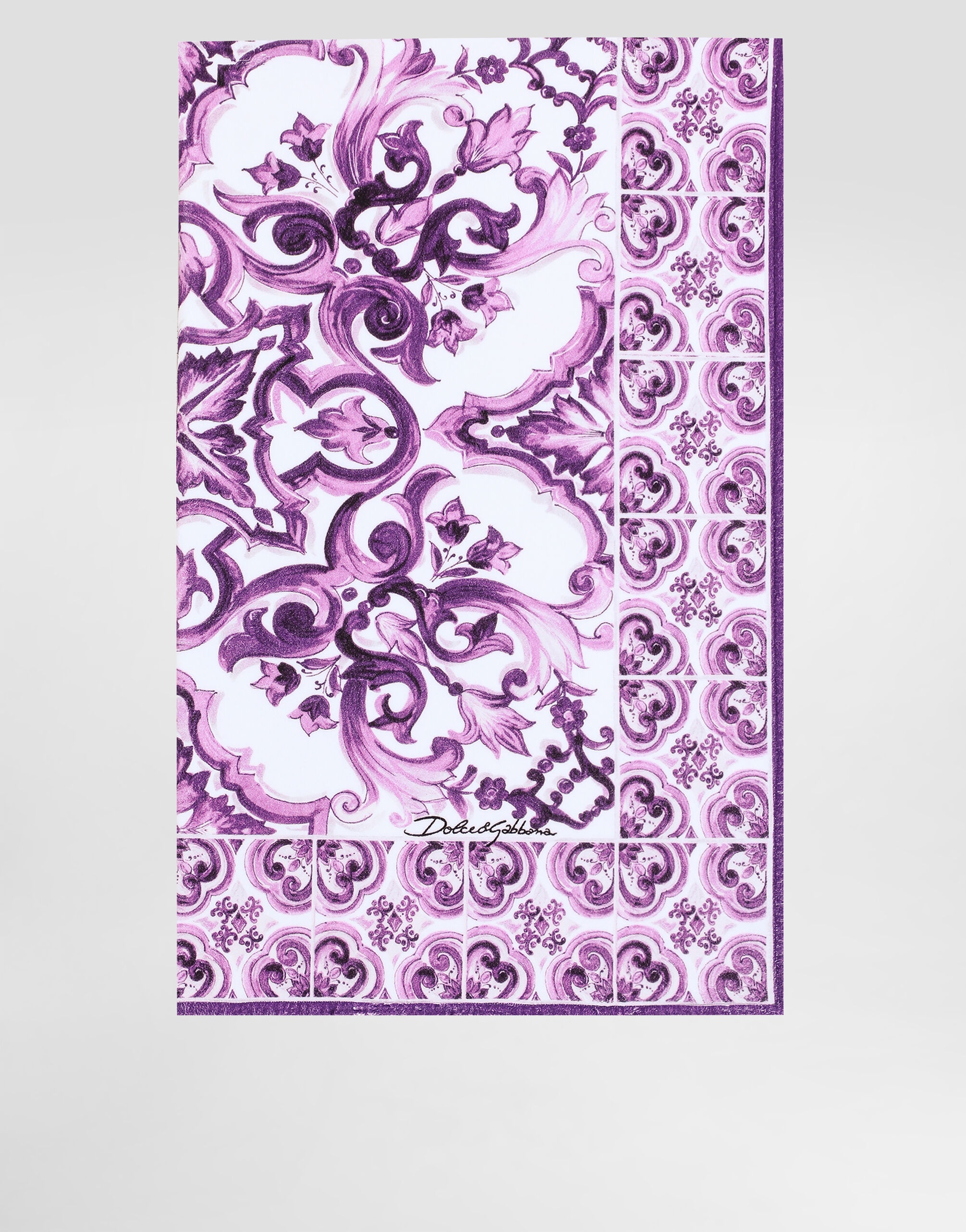 Majolica-print terry beach towel - 2