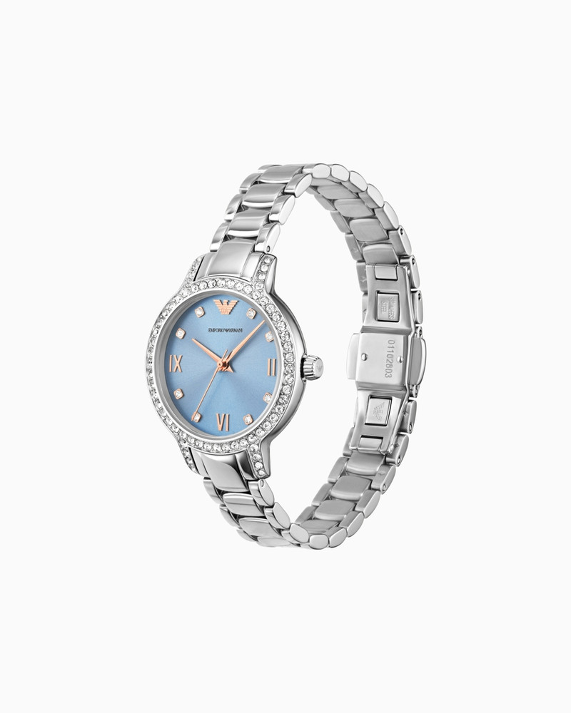 EMPORIO ARMANI THREE-HAND STAINLESS STEEL WATCH outlook