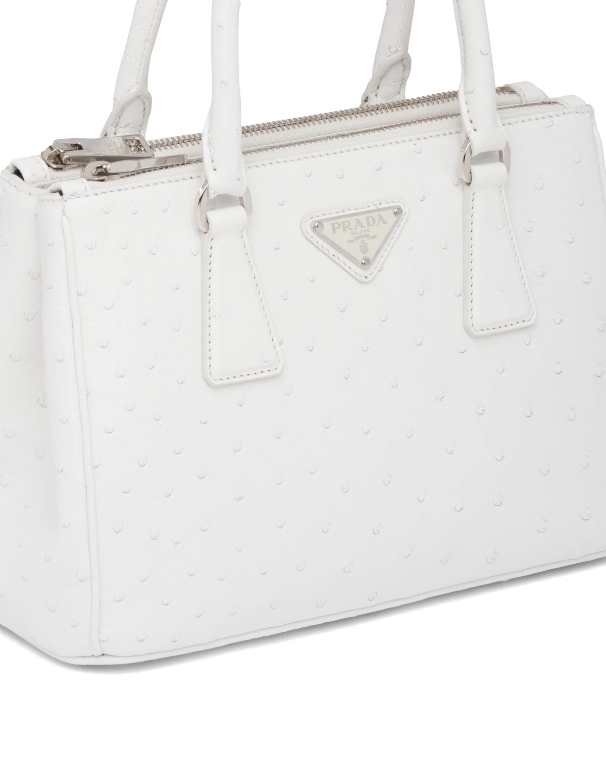 Prada Galleria ostrich leather small bag - 6