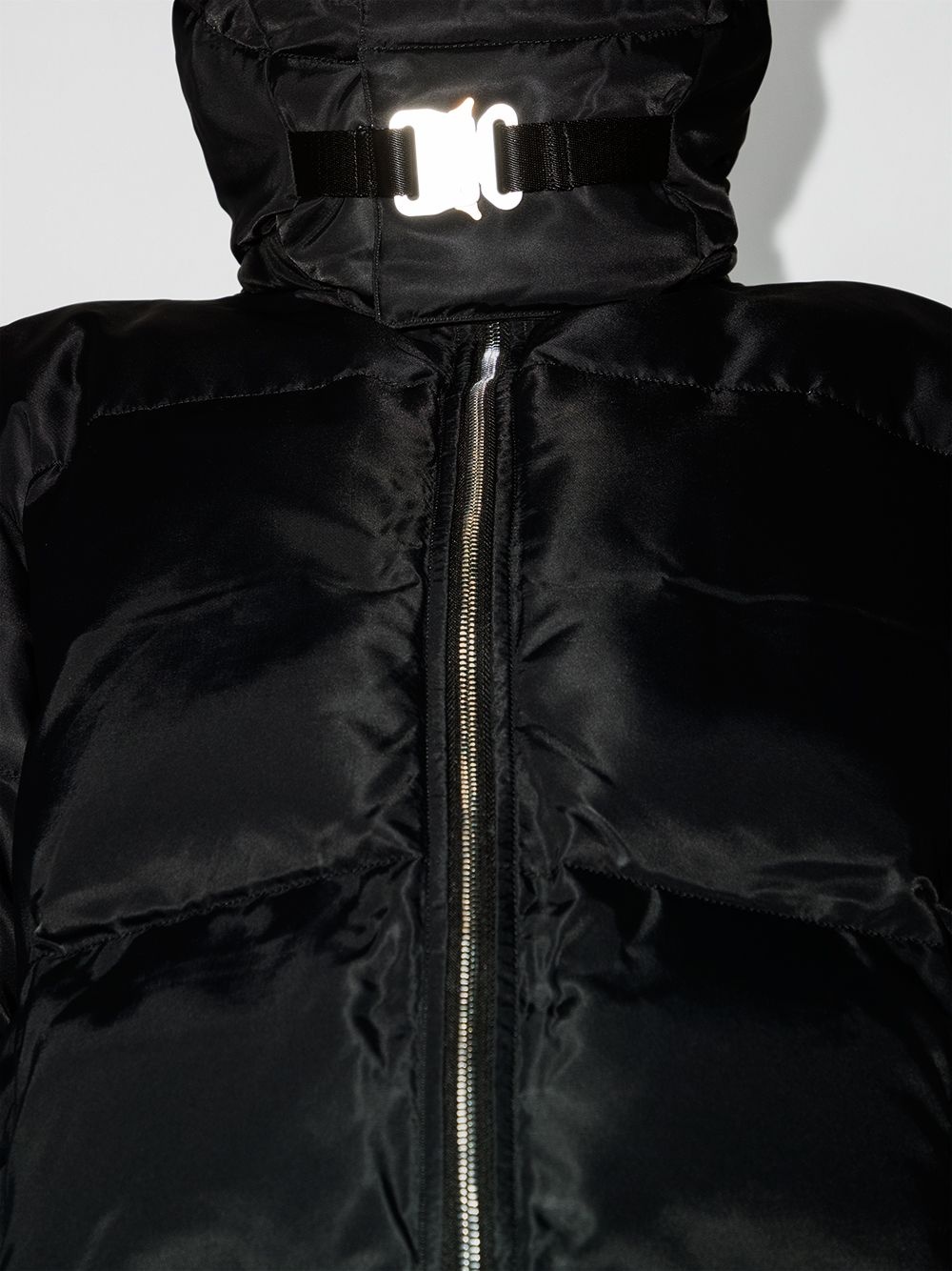 buckle-detail puffer jacket - 4