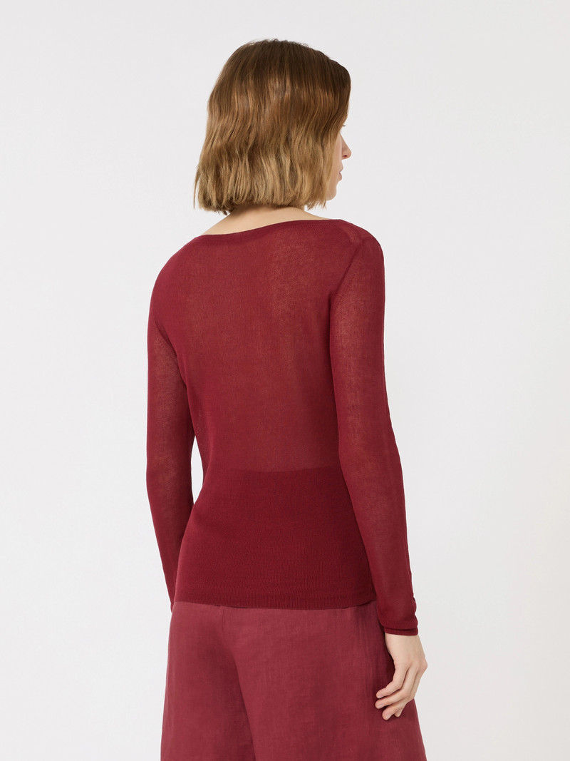 FIORITO Slim-fit cotton-blend sweater - BRICK RED 4