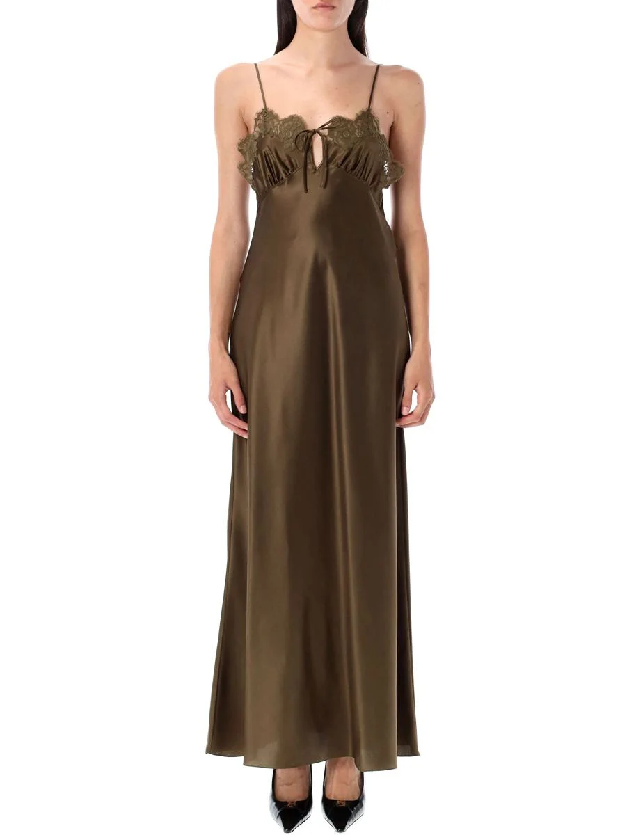 Saint Laurent Silk Satin Slip Dress - 1