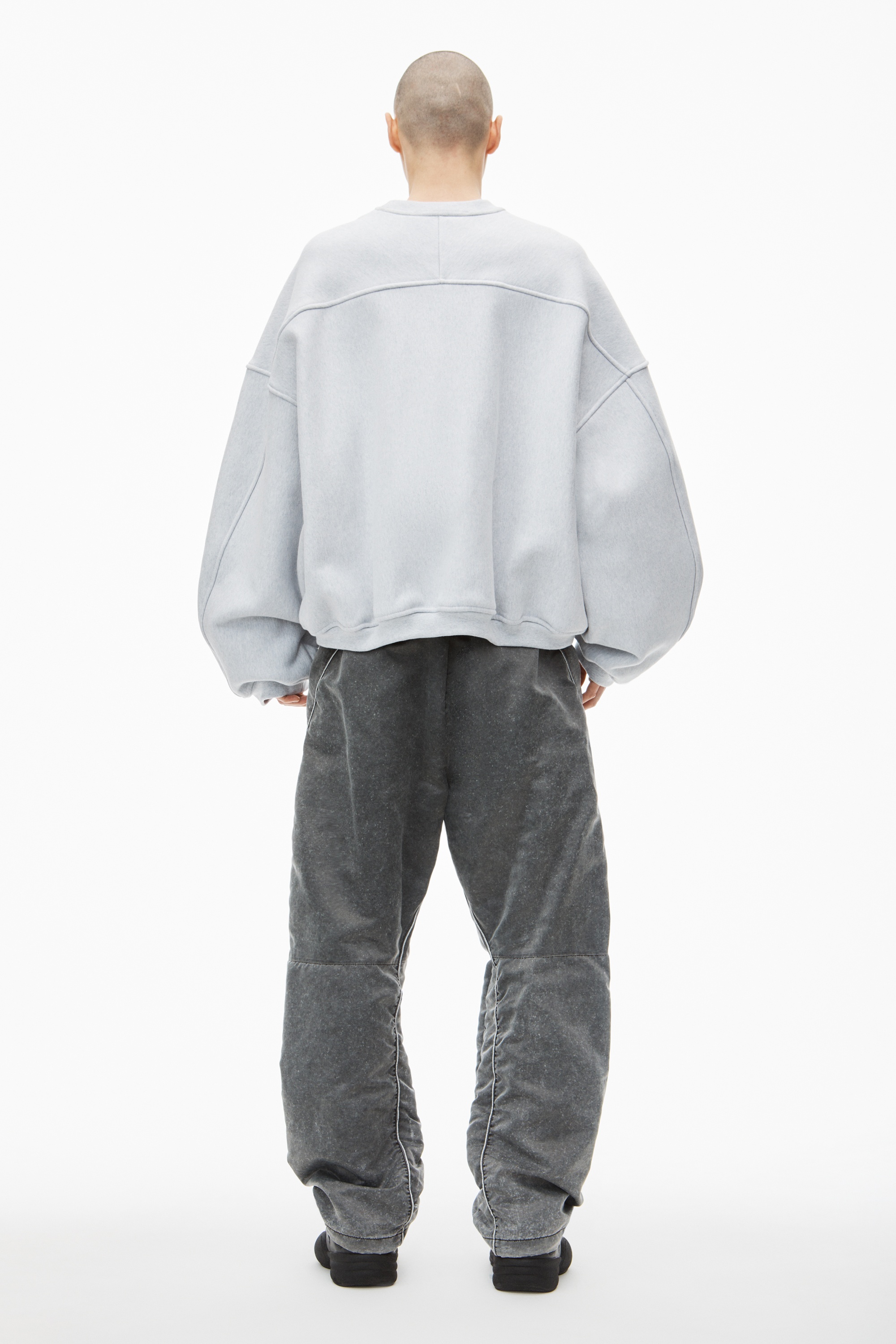 logo EMBROIDERED oversized sweatshirt in cotton - 4