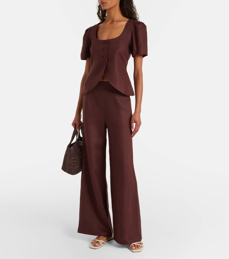 FAITHFULL Syna linen wide-leg pants outlook
