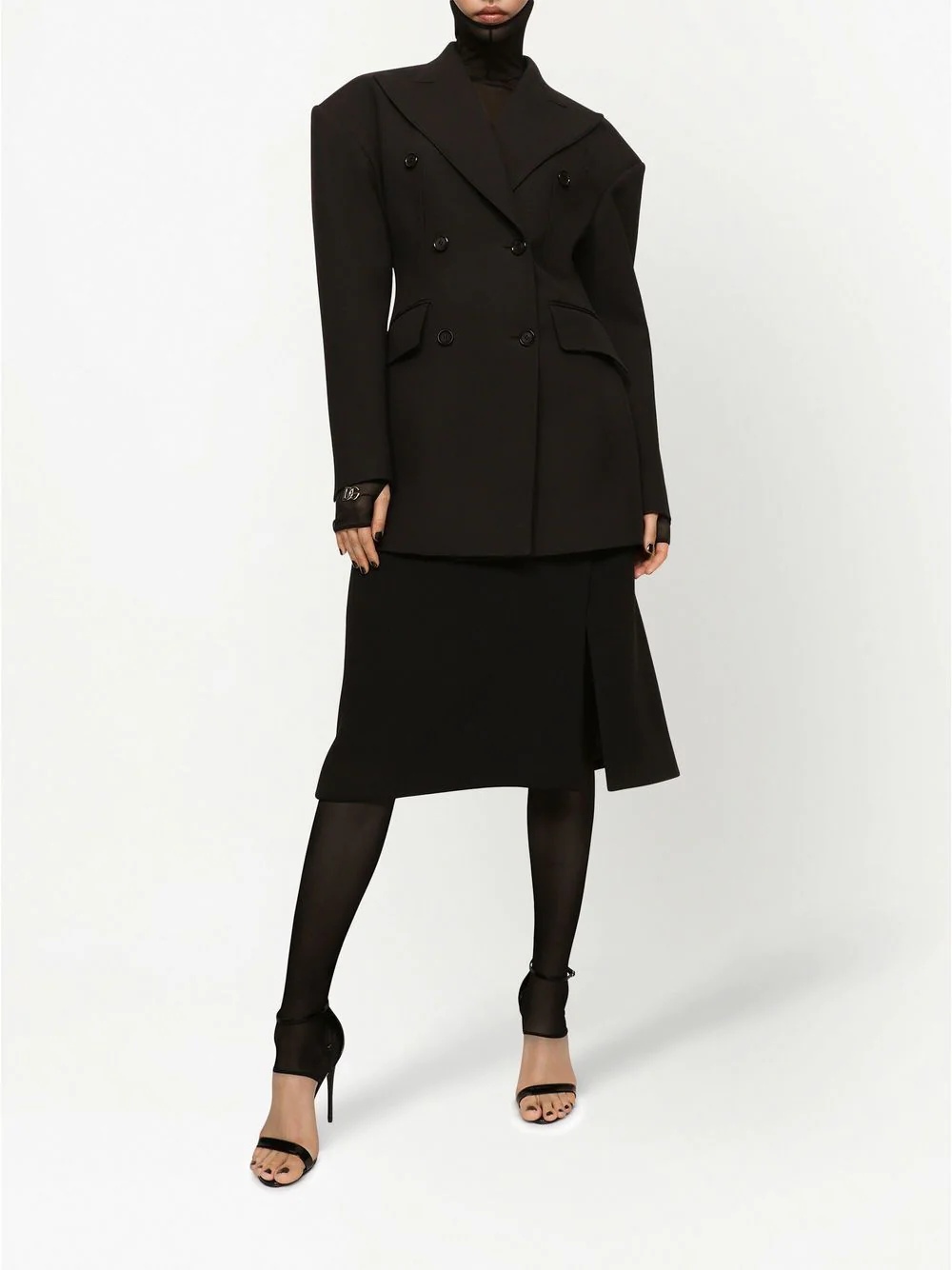 drop-shoulder double-breasted coat - 2
