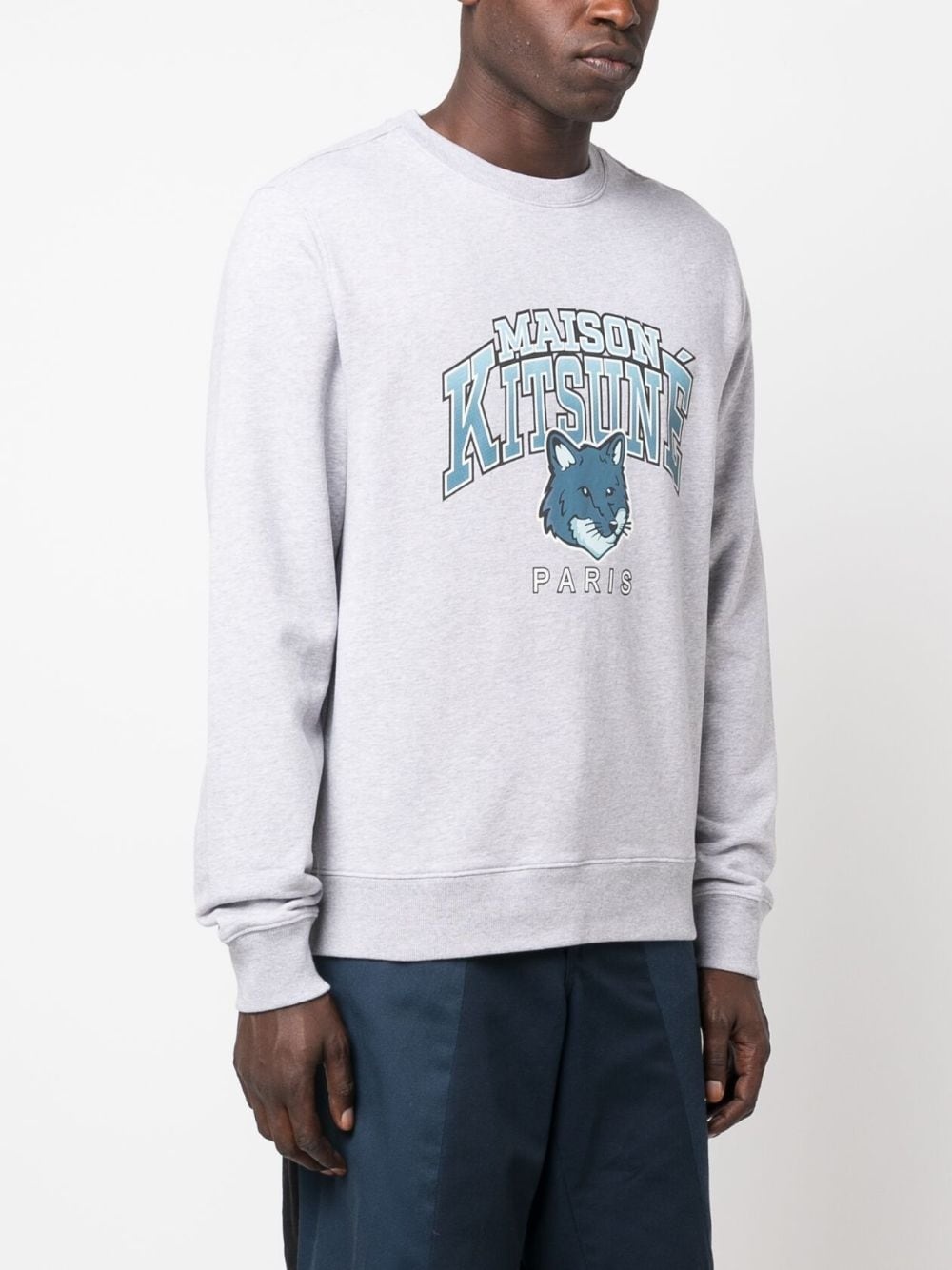 logo-print cotton sweatshirt - 3