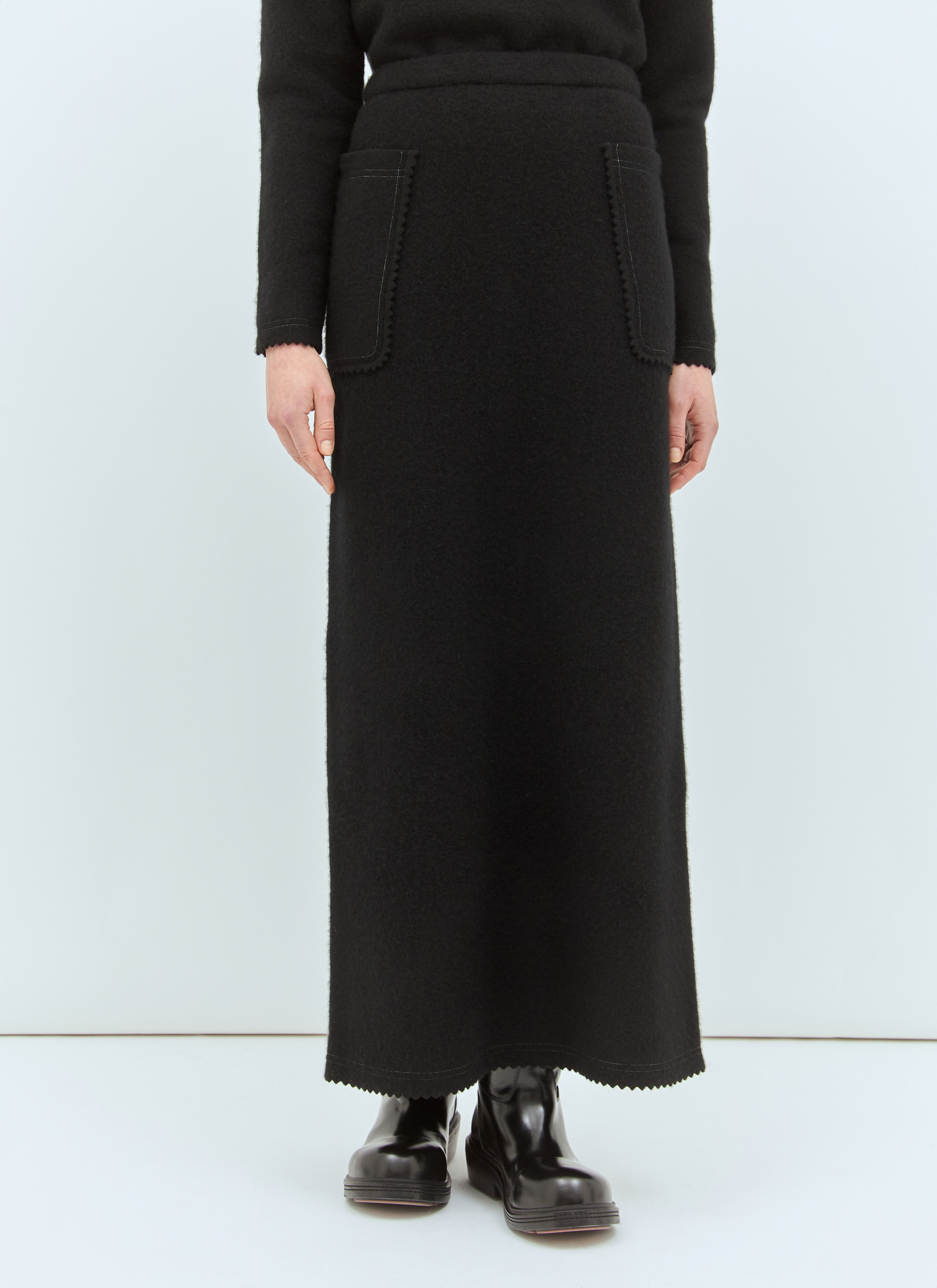 Wool And Cashmere Long Skirt - 1