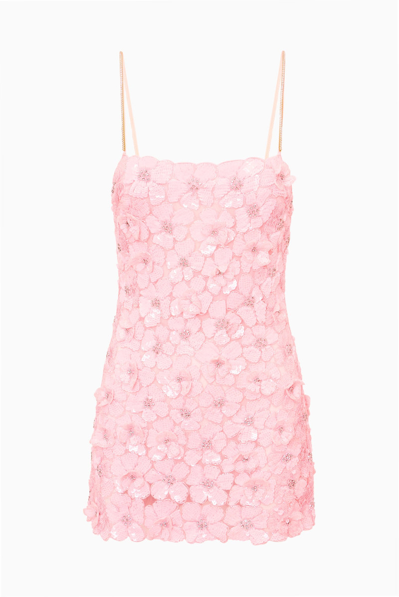 Aleria Hand-Beaded Sequin Mini Dress 1