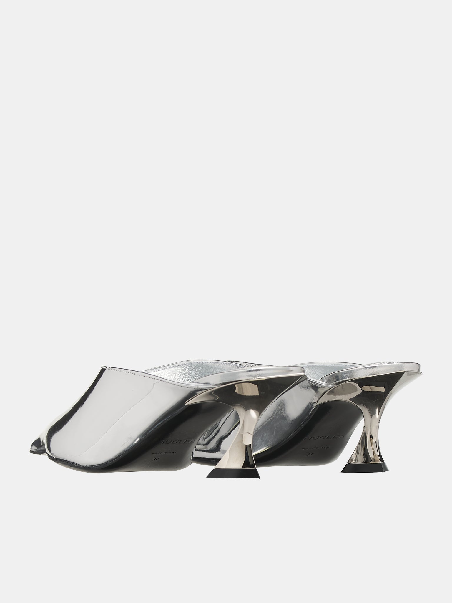 Metallic Leather Fang 55 Mules - 5