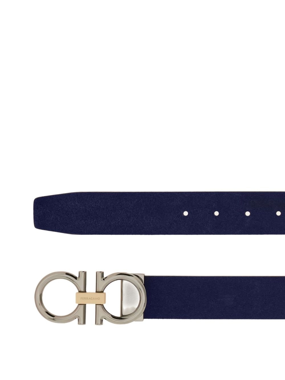 Gancini suede buckle belt - 2