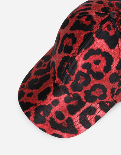 Dolce & Gabbana Leopard-design jacquard baseball cap outlook