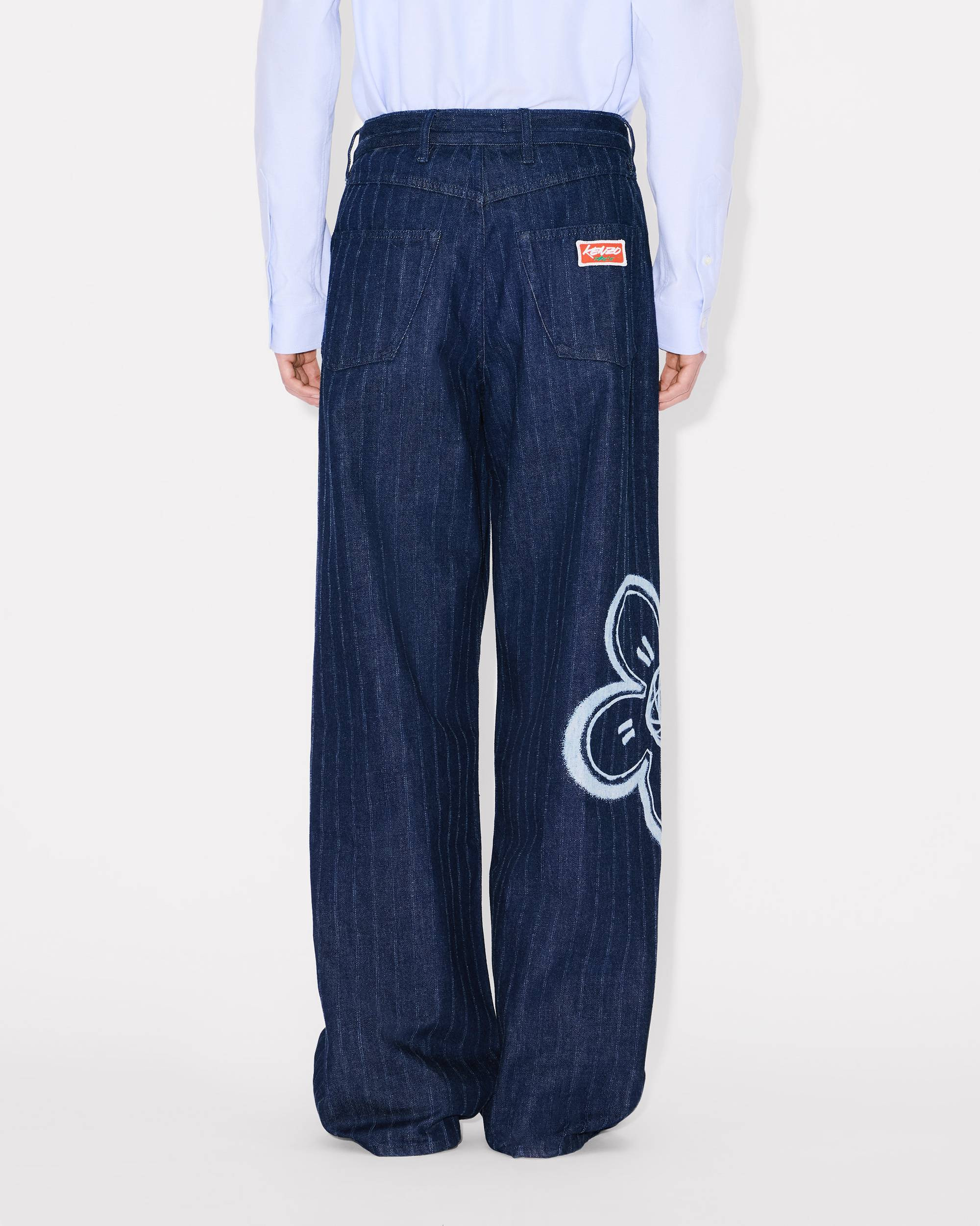 'Kenzo x Futura 2000' turn up wide fit jeans in Japanese denim - 6