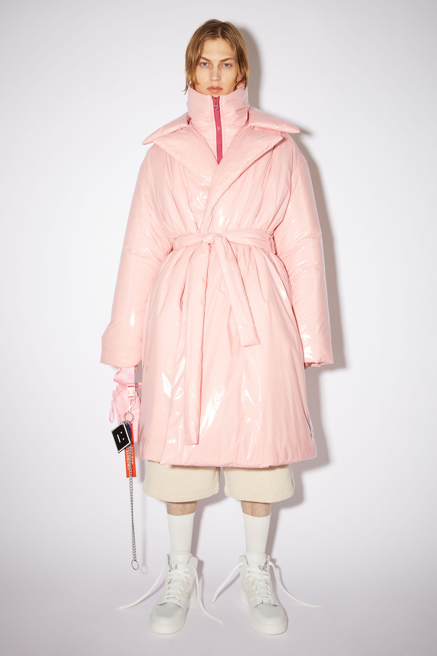Padded face coat - Blush pink - 2