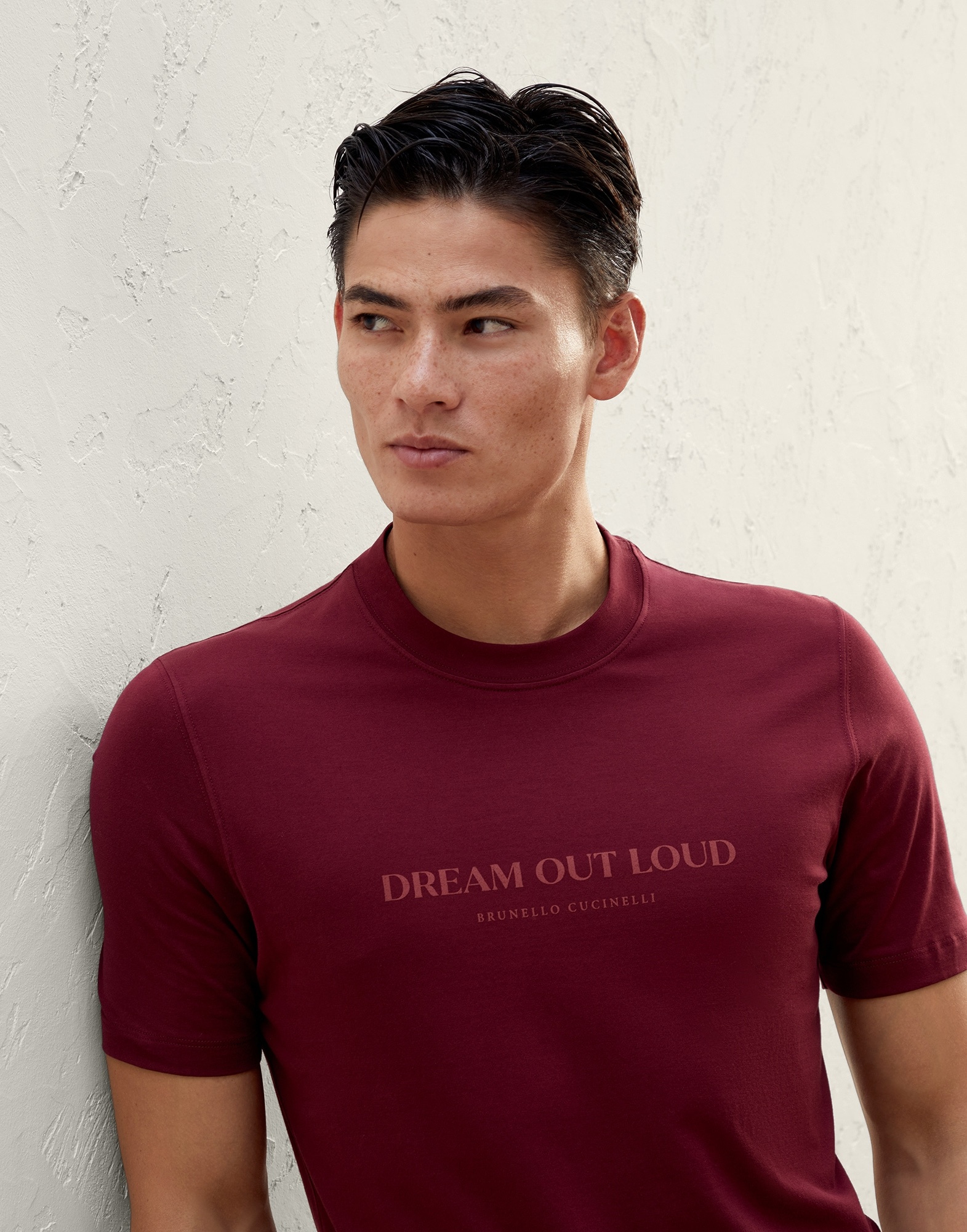 Cotton jersey slim fit crew neck T-shirt with print - 3