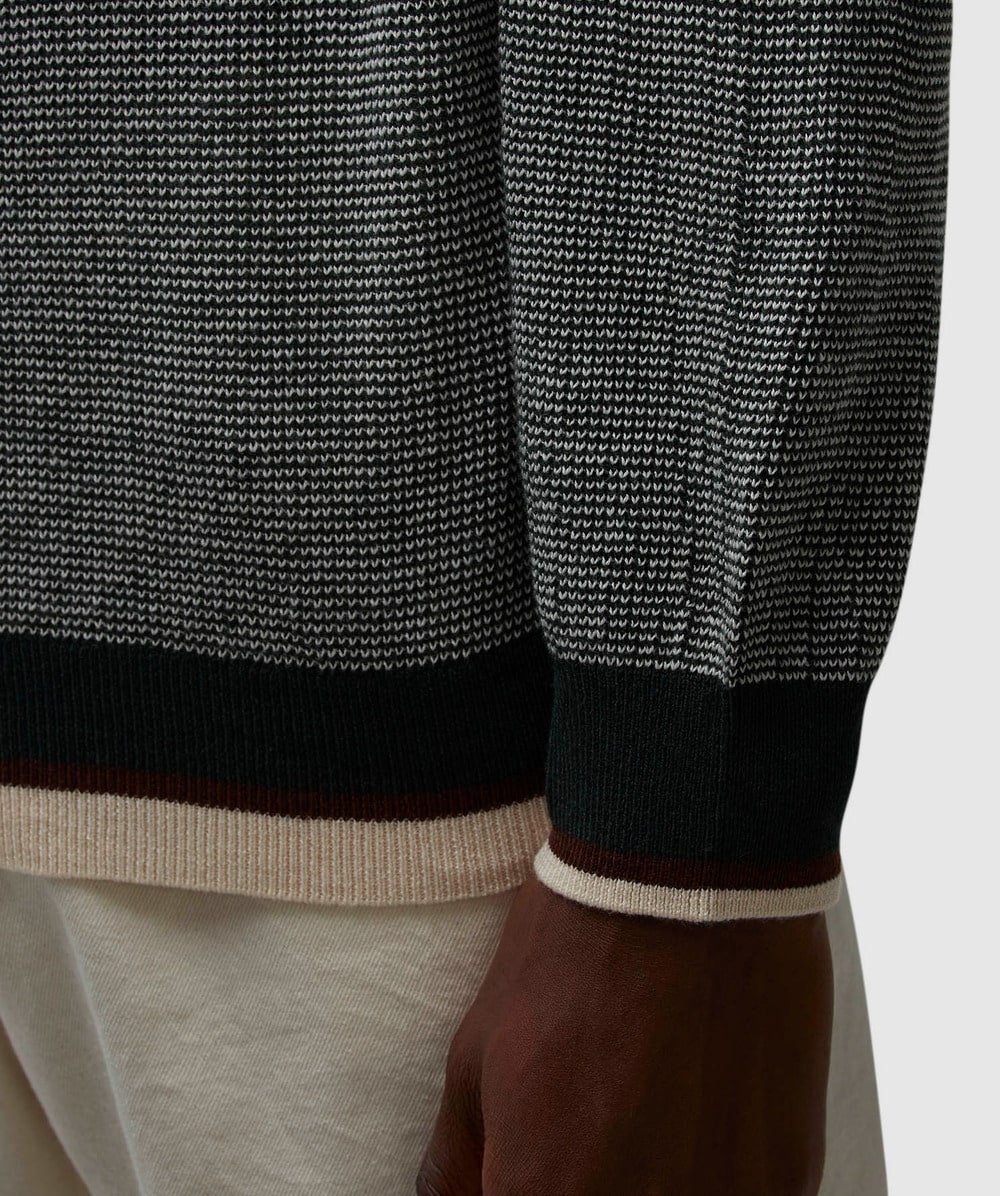 Long sleeve knitted polo shirt - 5