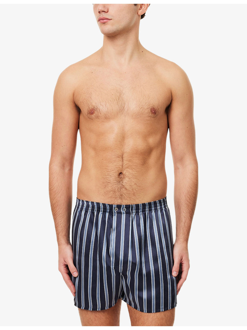 Derek Rose Brindisi Patterned Silk Boxer Shorts outlook